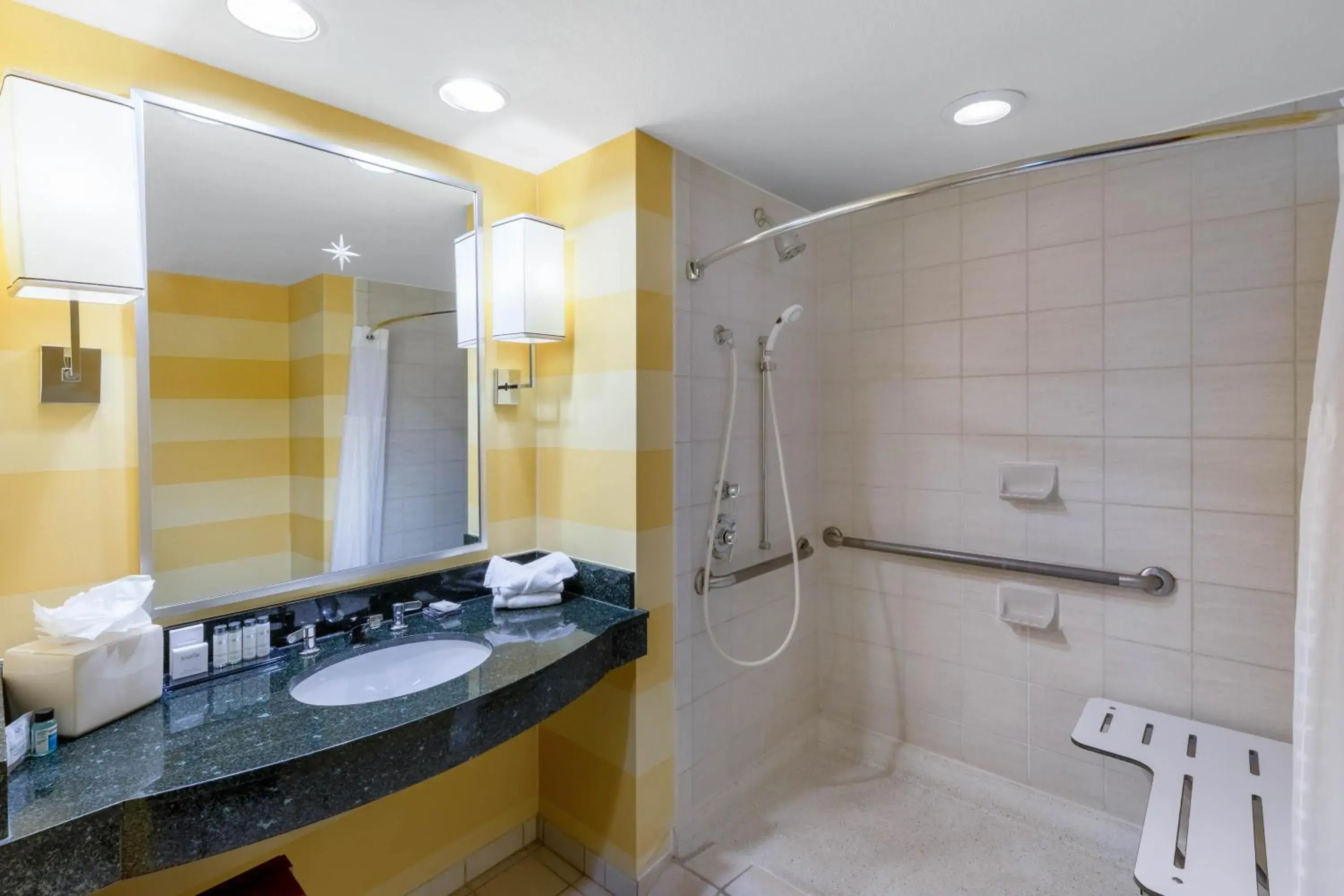 One-Bedroom Suite with Two Queen Beds and Bath Tub - Mobility/Hearing Accessible - Non-Smoking in Wyndham Grand Oklahoma City Downtown One-Bedroom Suite with Two Queen Beds and Bath Tub - Mobility/Hearing Accessible - Non-Smoking in Wyndham Grand Oklahoma City Downtown