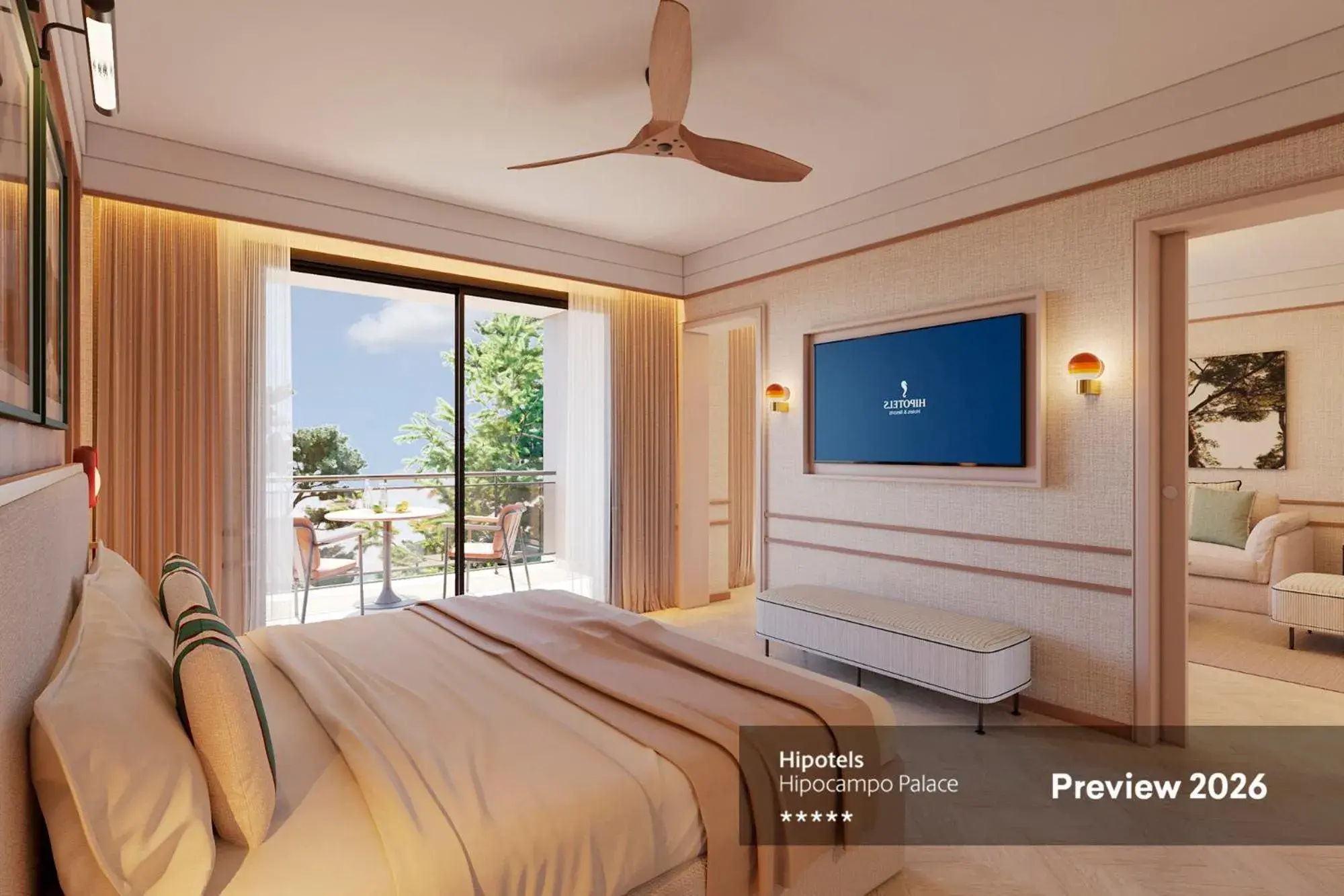 Photo of the whole room, Bed in Hipotels Hipocampo Palace & Spa Photo of the whole room, Bed in Hipotels Hipocampo Palace & Spa