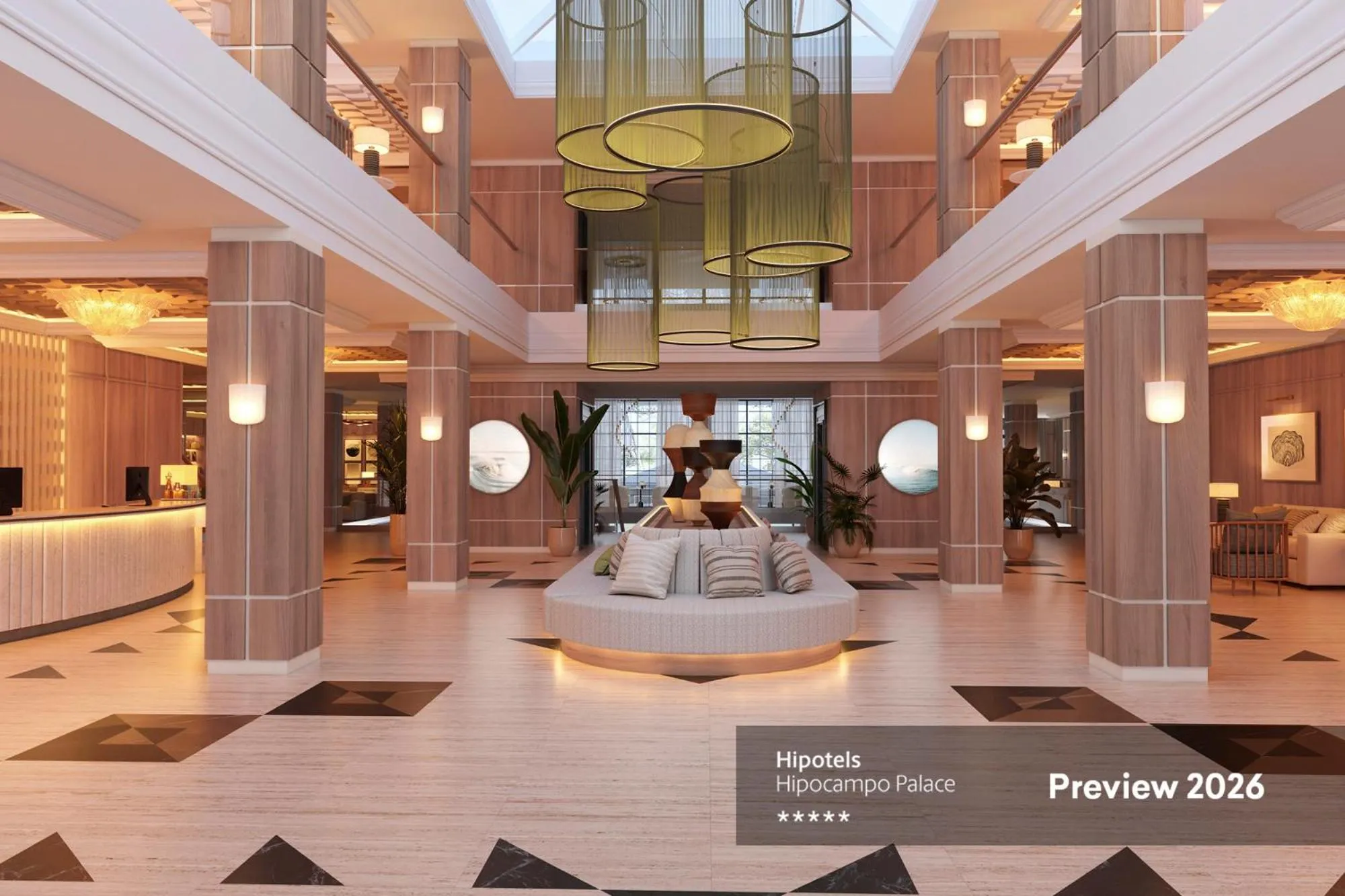 Lobby or reception in Hipotels Hipocampo Palace & Spa