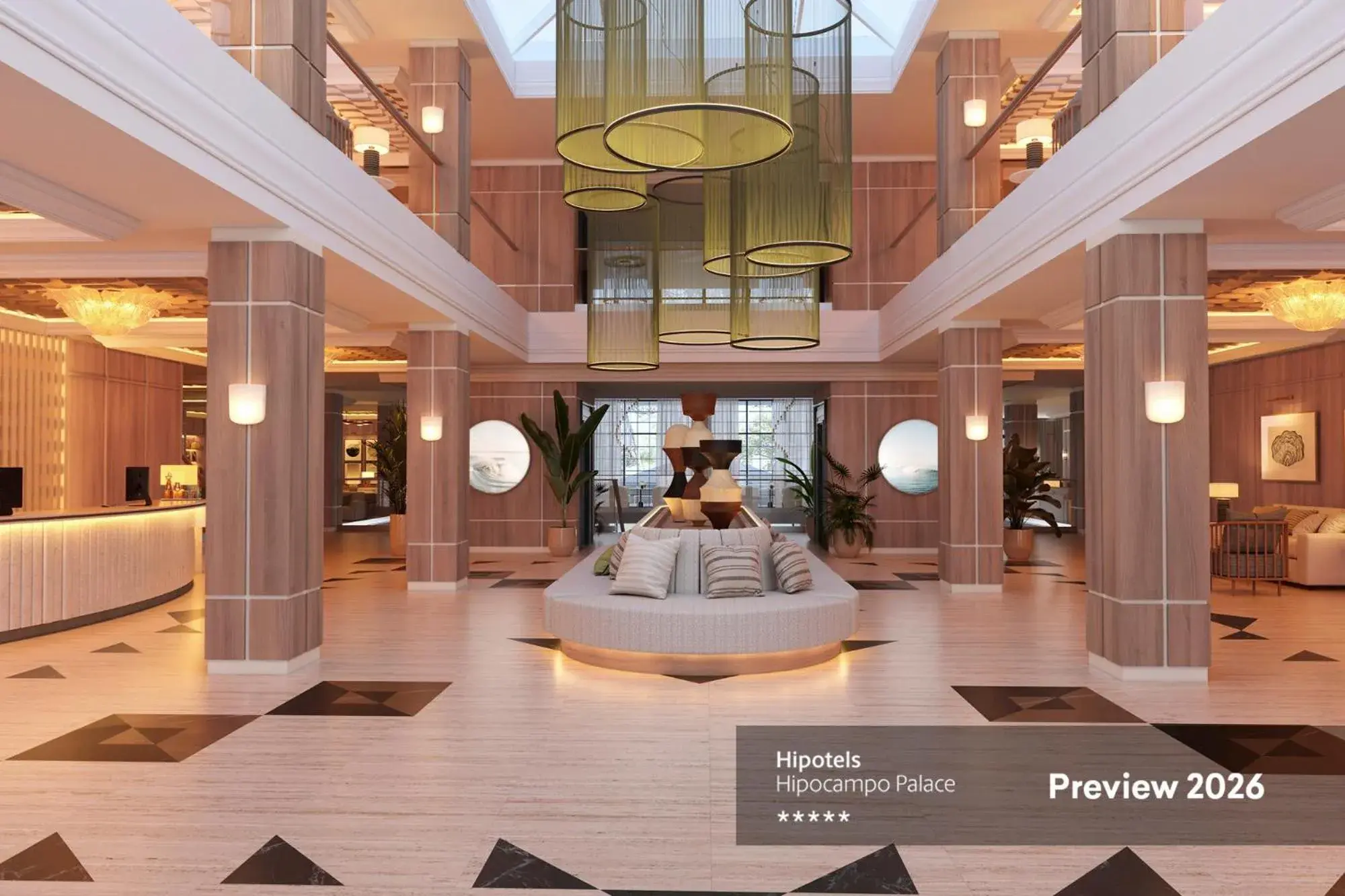 Lobby or reception in Hipotels Hipocampo Palace & Spa Lobby or reception in Hipotels Hipocampo Palace & Spa