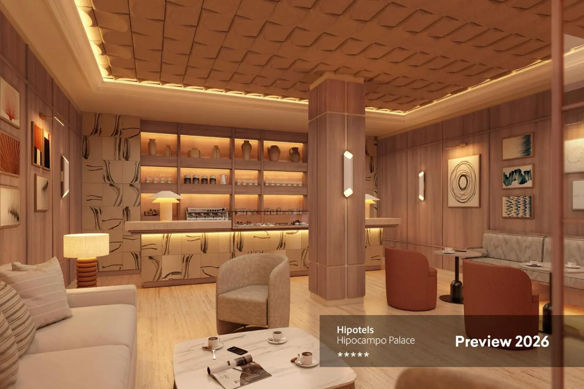 Lounge or bar in Hipotels Hipocampo Palace & Spa Lounge or bar in Hipotels Hipocampo Palace & Spa