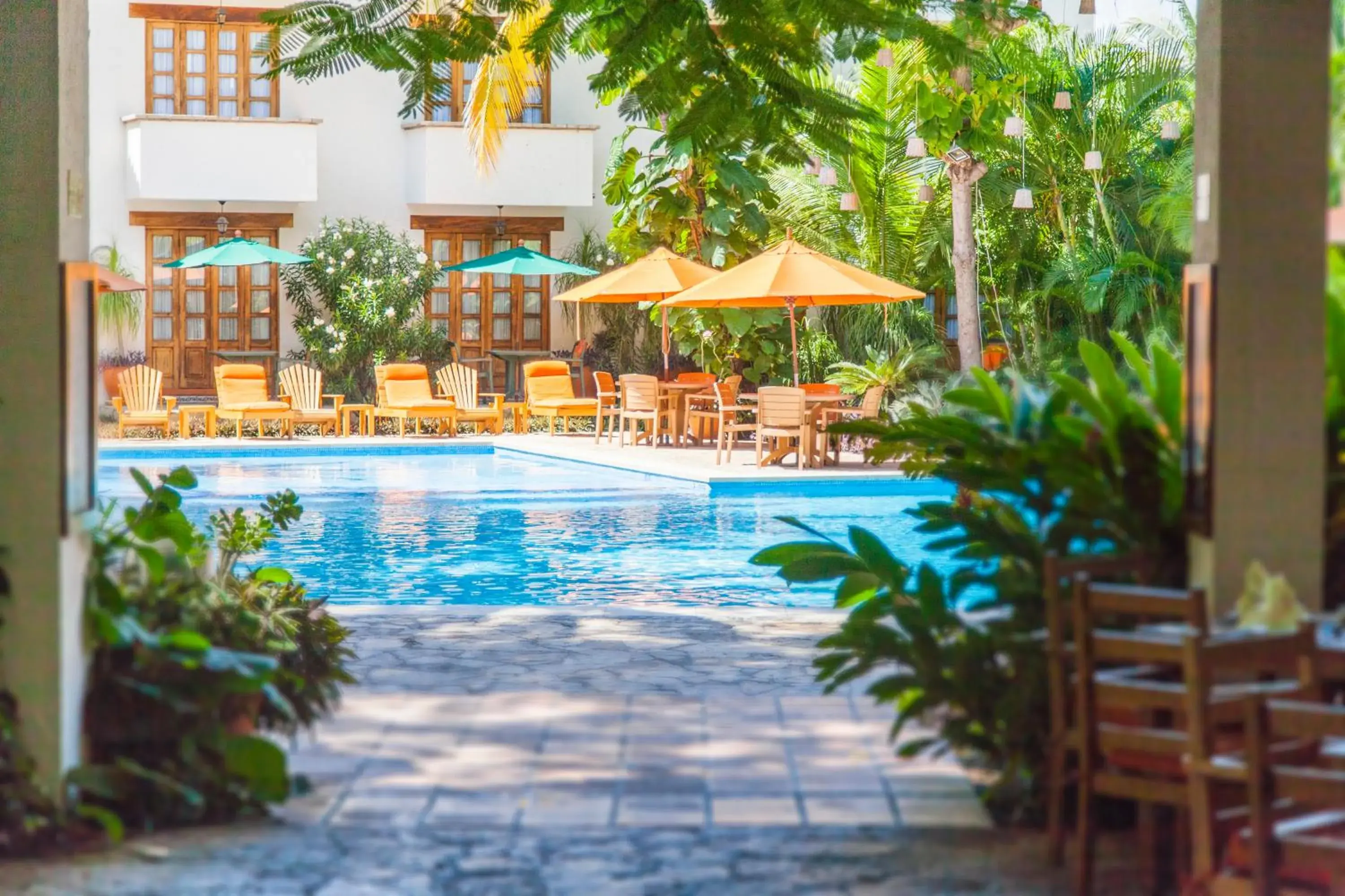 Pool view in Villa Blanca Huatulco Pool view in Villa Blanca Huatulco