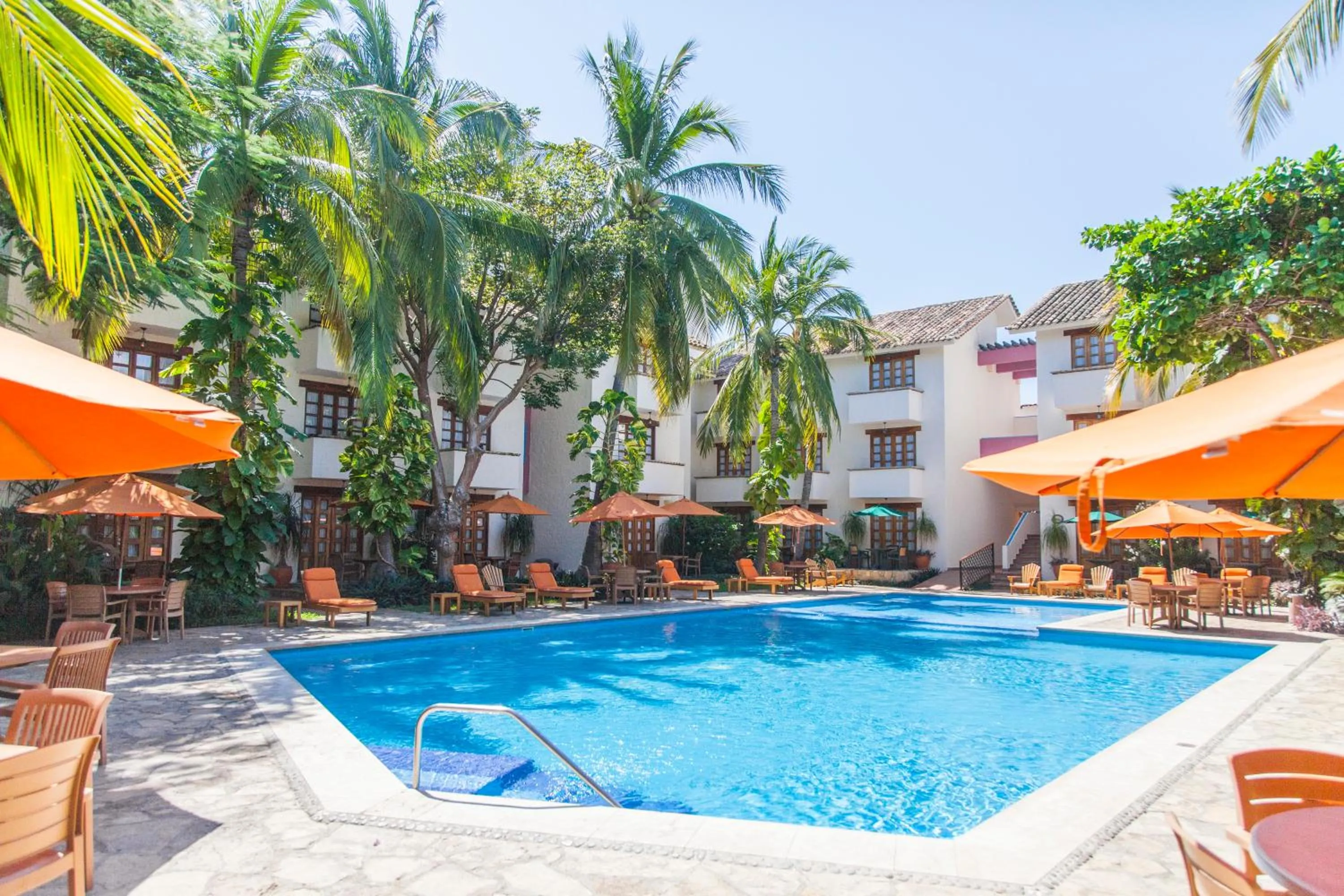 Garden view in Villa Blanca Huatulco