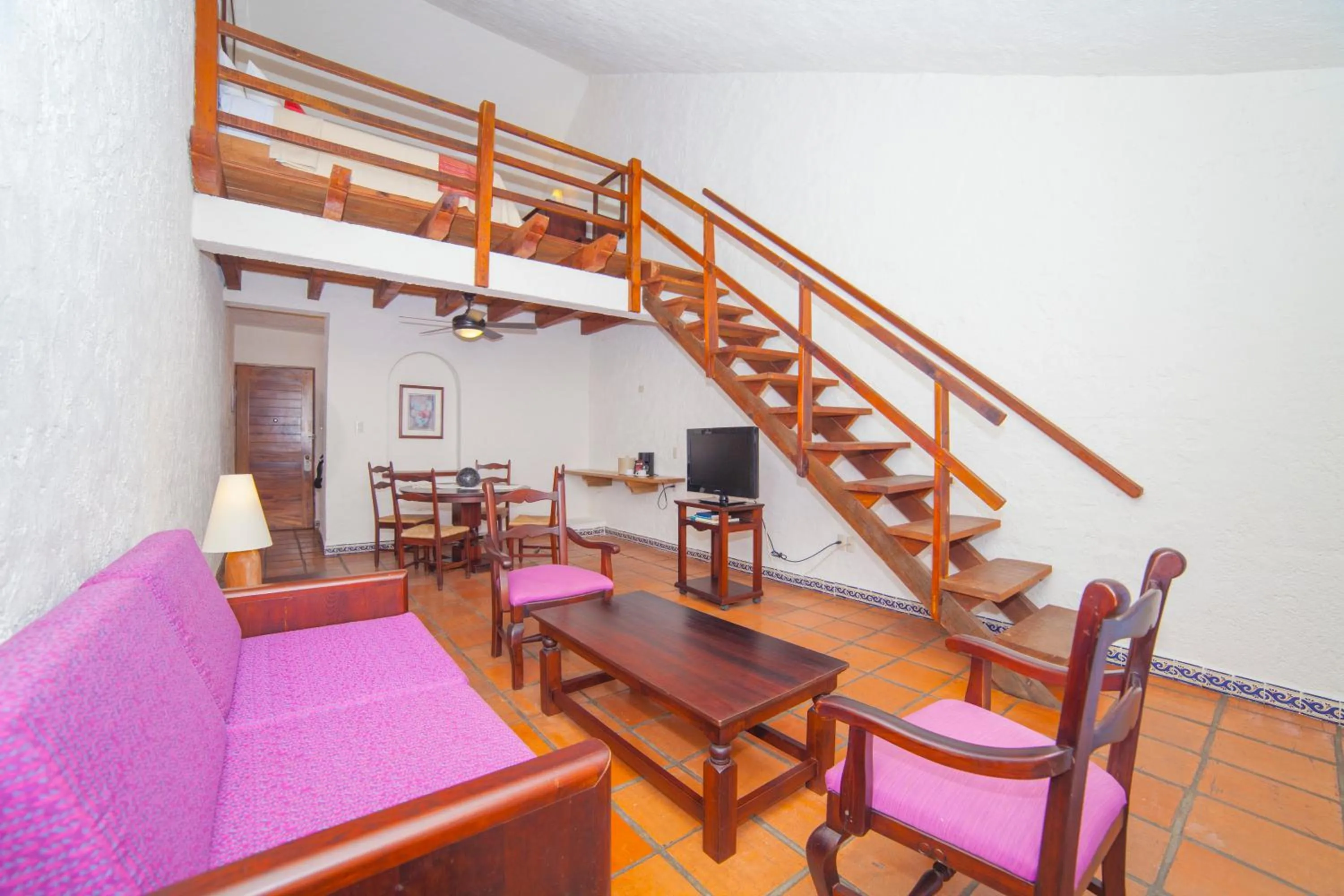 Living room in Villa Blanca Huatulco