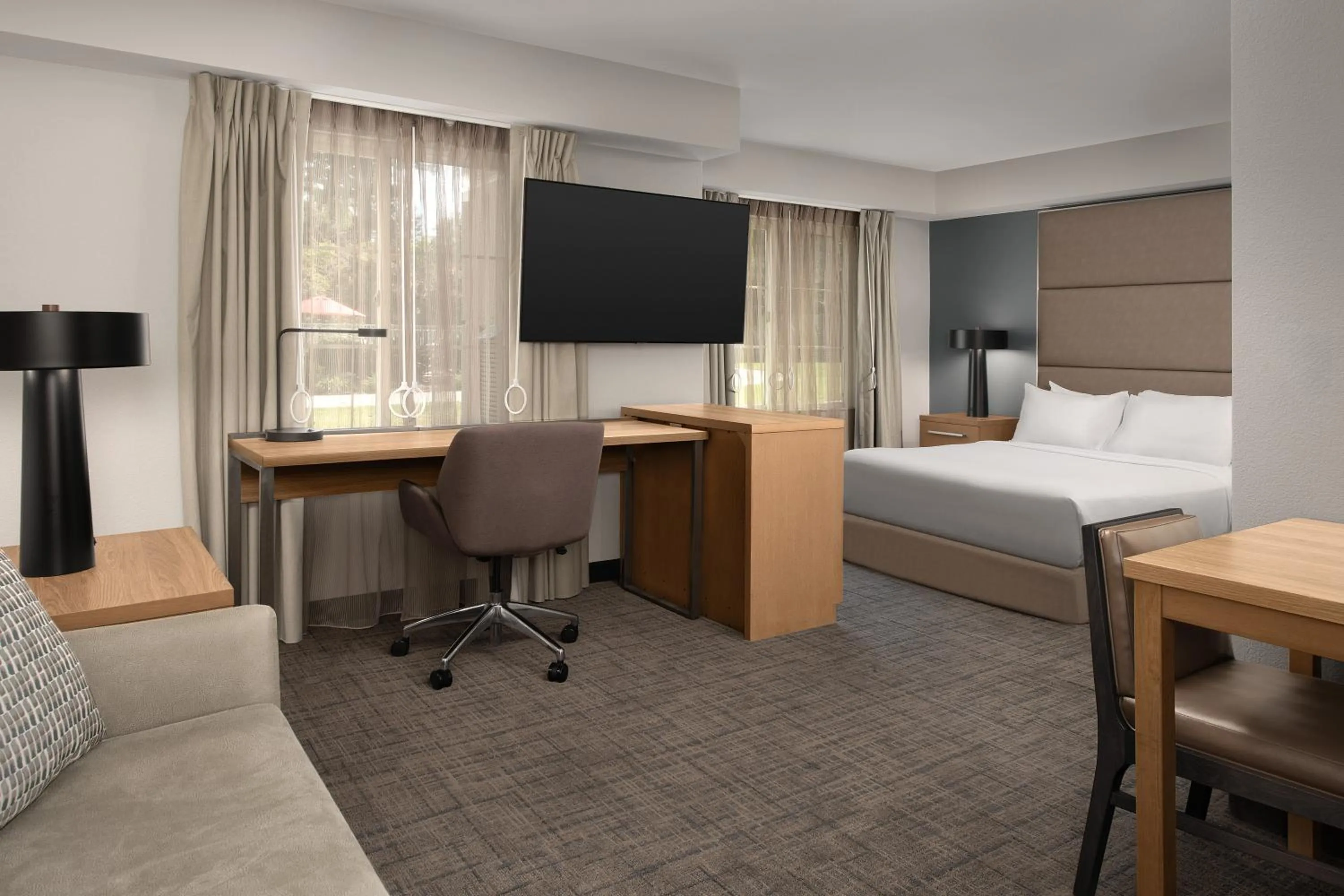 Living room, Bed in Residence Inn Palo Alto Los Altos