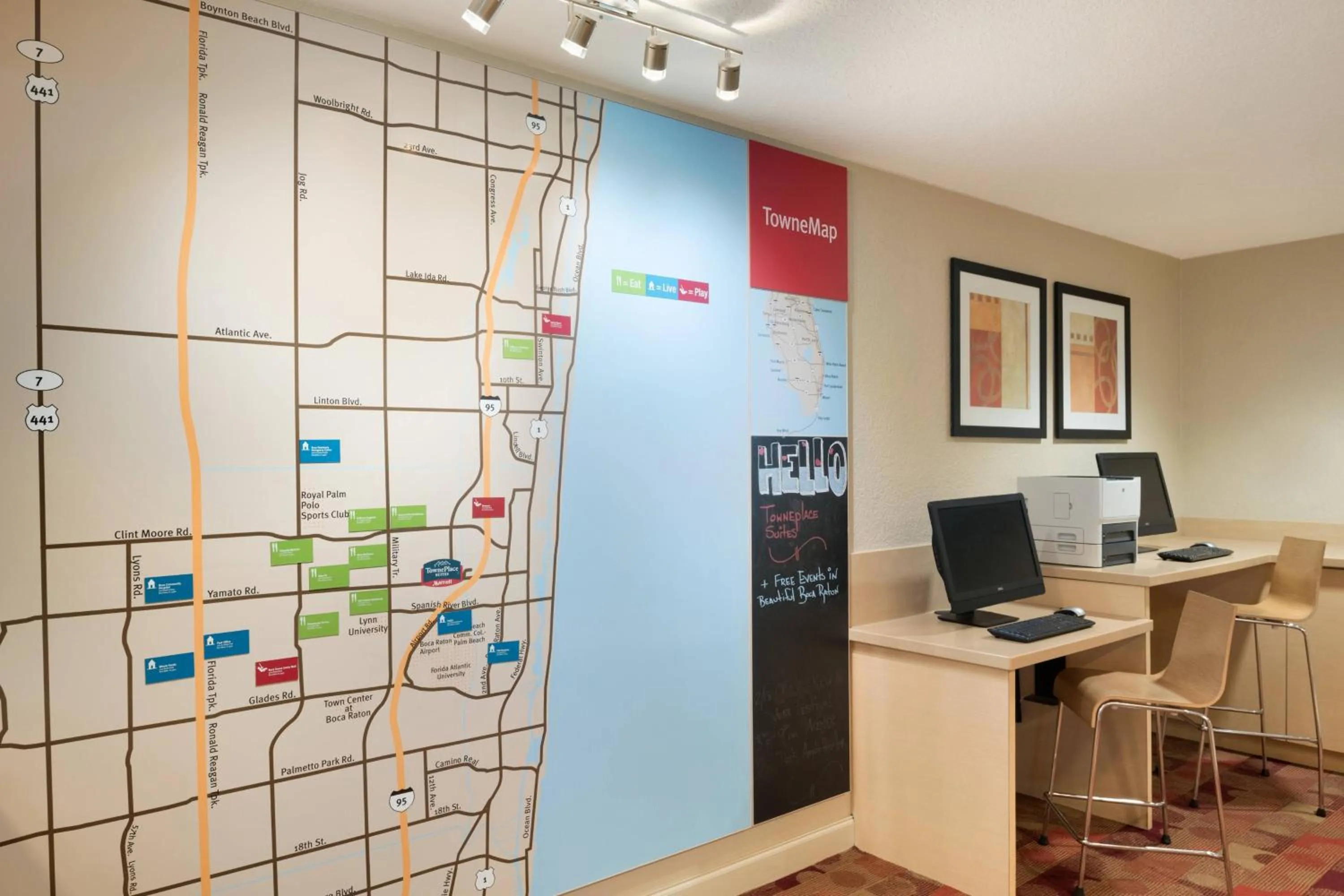 Lobby or reception in TownePlace Suites Boca Raton