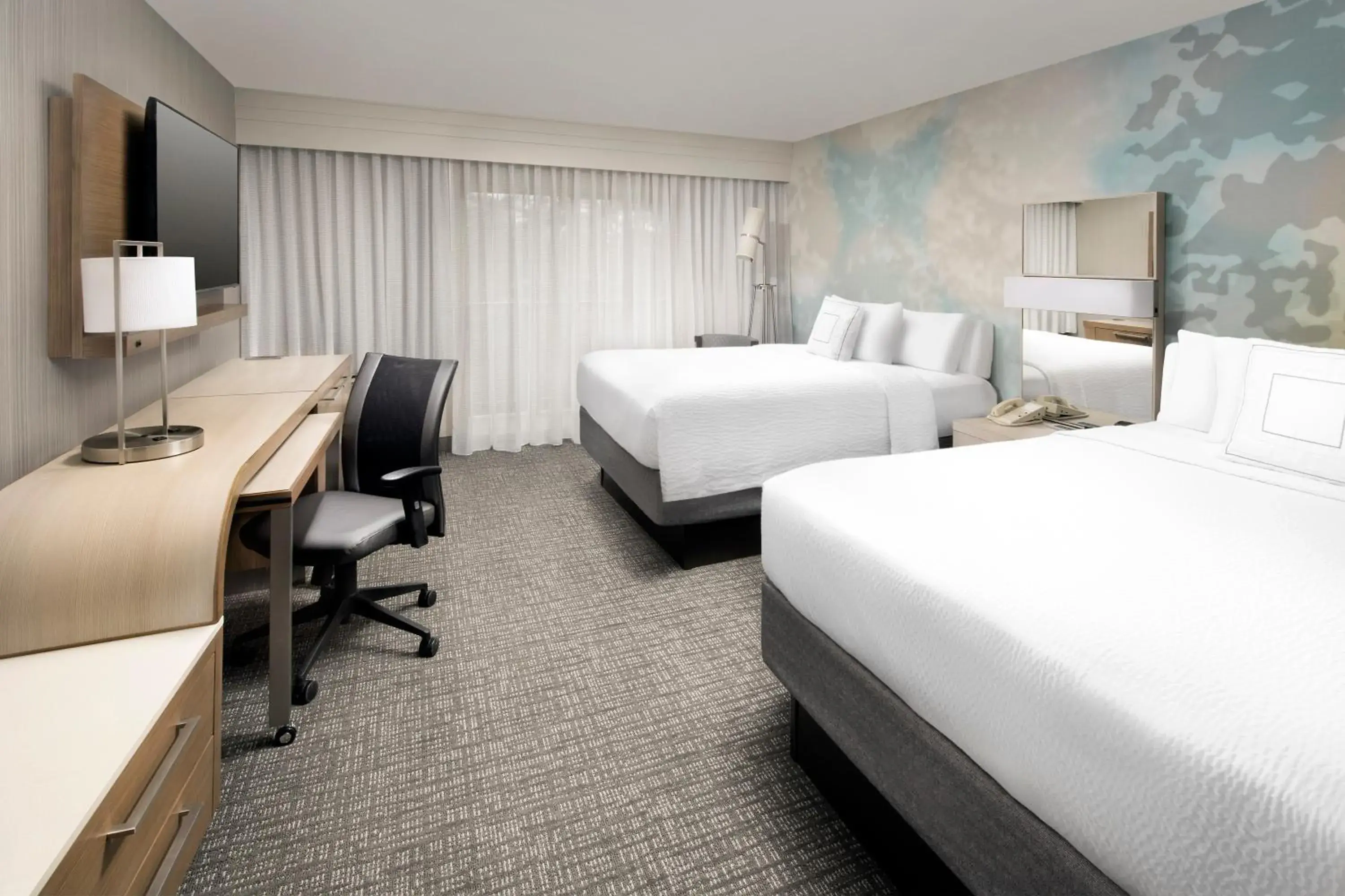 Queen Room with Two Queen Beds in Courtyard by Marriott Portland Hillsboro Queen Room with Two Queen Beds in Courtyard by Marriott Portland Hillsboro