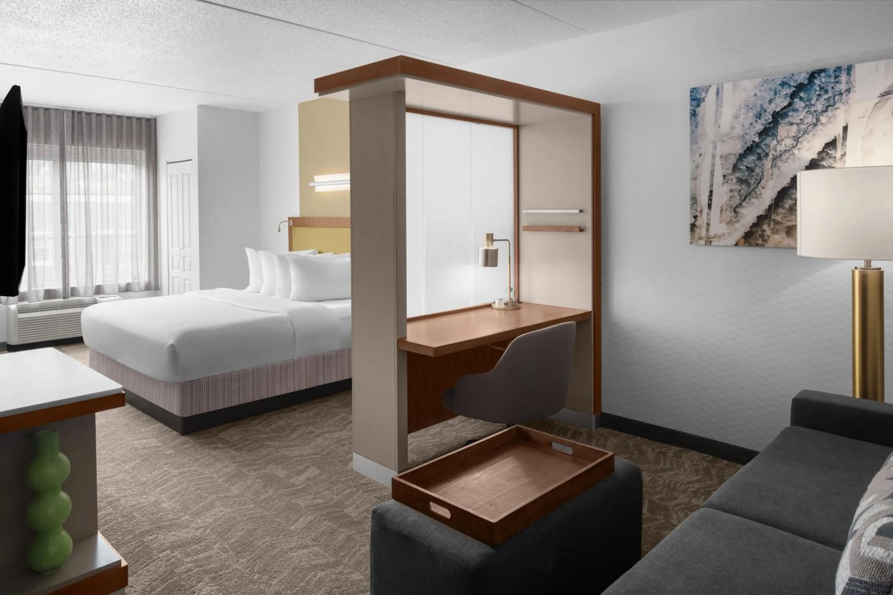 Bedroom, Bed in SpringHill Suites Pittsburgh Southside Works