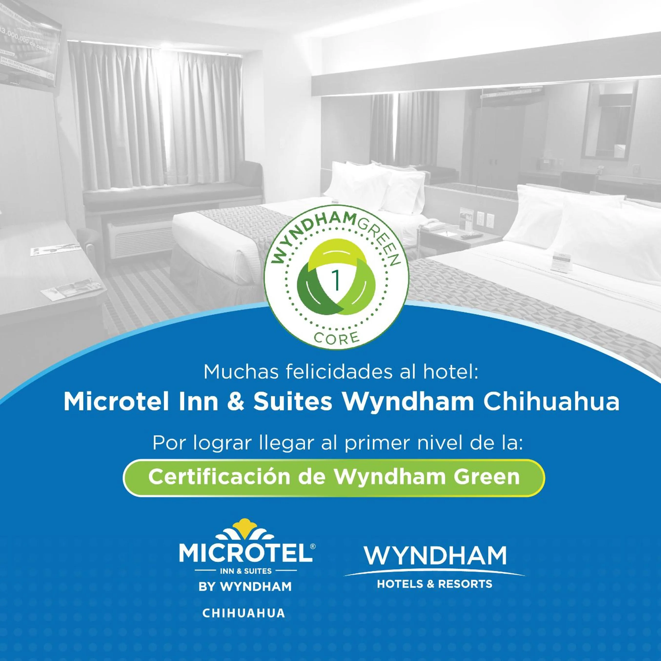 Logo/Certificate/Sign, Bed in Microtel Inn & Suites by Wyndham Chihuahua