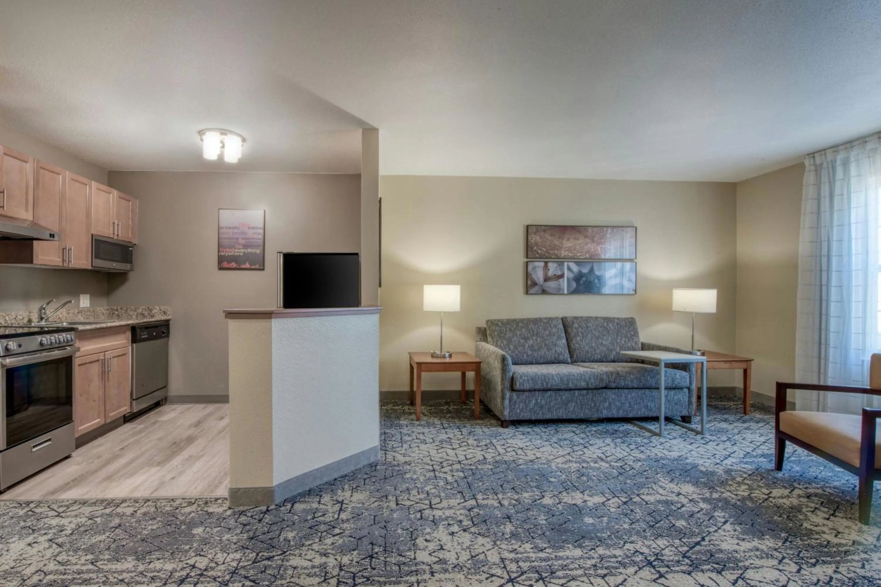 Living room in TownePlace Suites Raleigh Cary/Weston Parkway