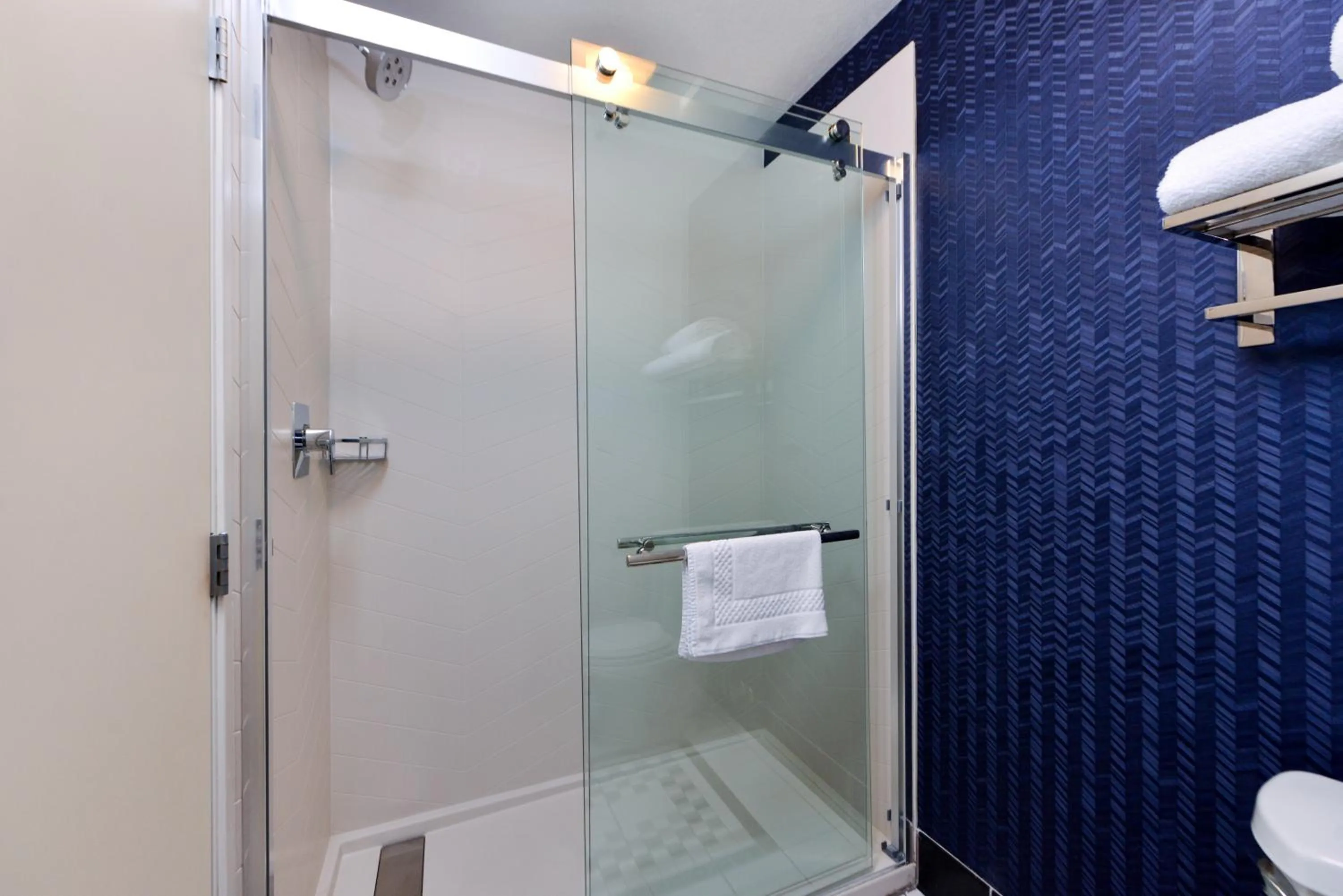 Shower in Fairfield Inn and Suites Beloit