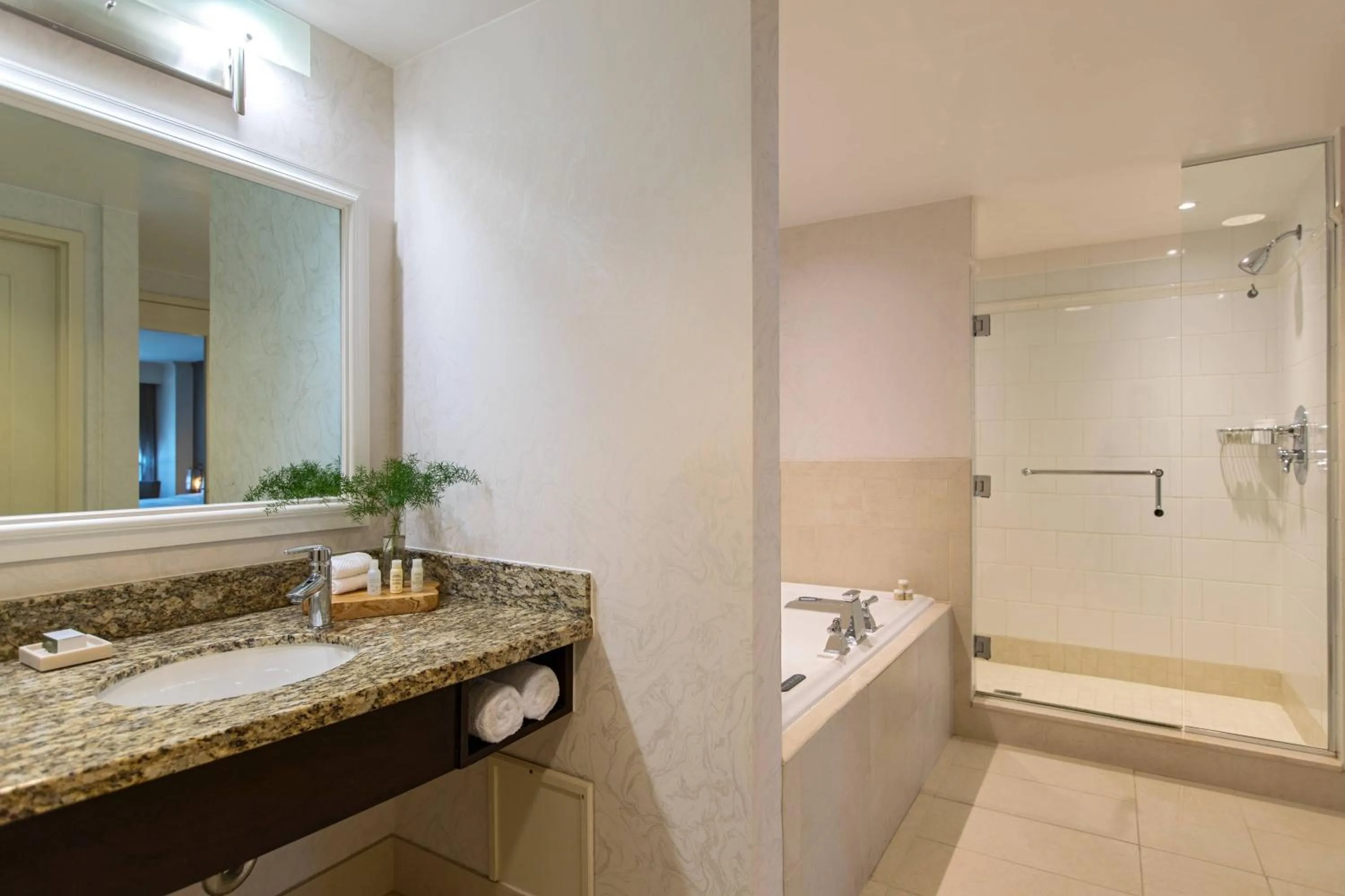 Bathroom in Renaissance Raleigh North Hills Hotel