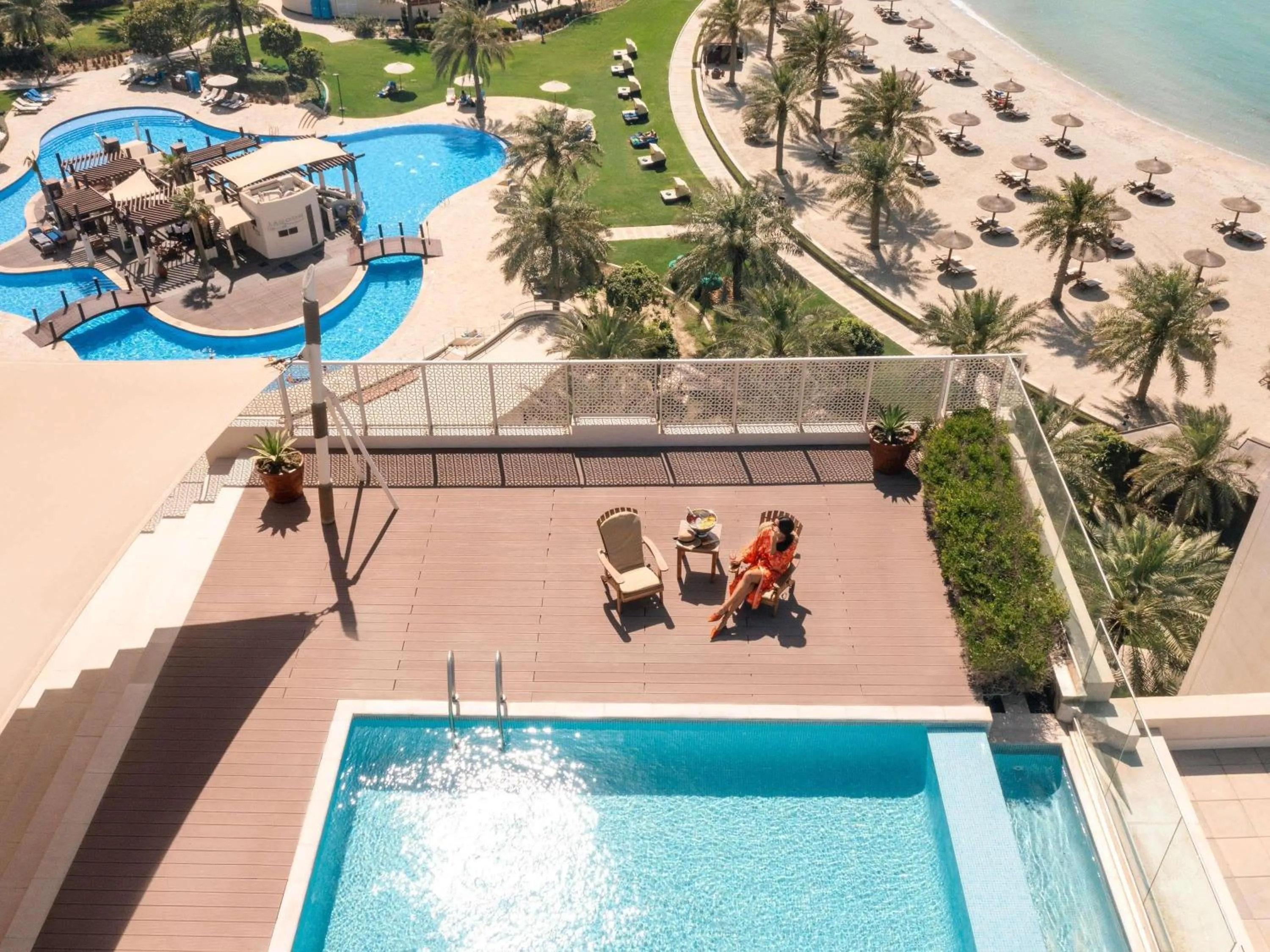 Pool view in Sofitel Bahrain Zallaq Thalassa Sea & Spa