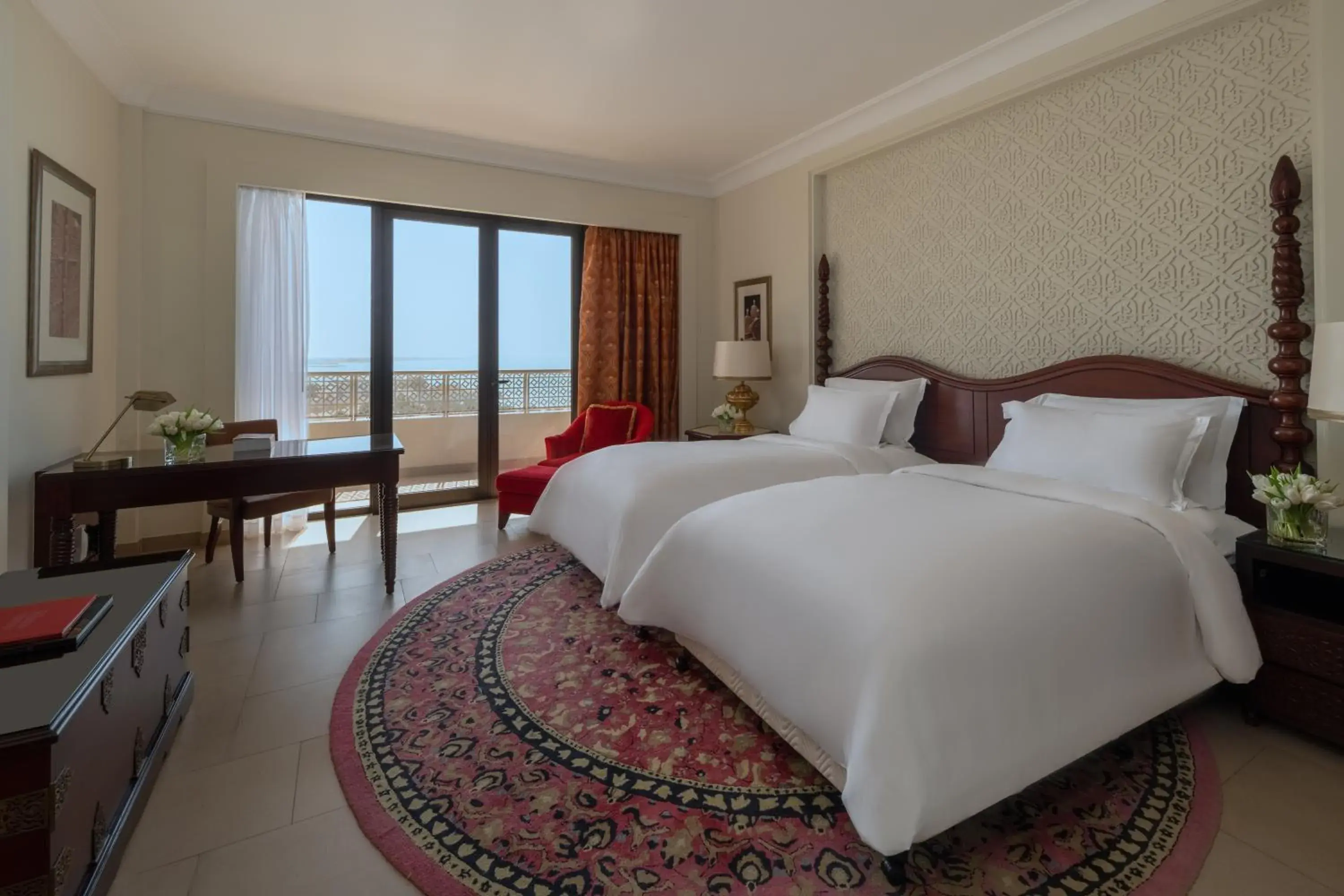 View (from property/room), Bed in Sofitel Bahrain Zallaq Thalassa Sea & Spa