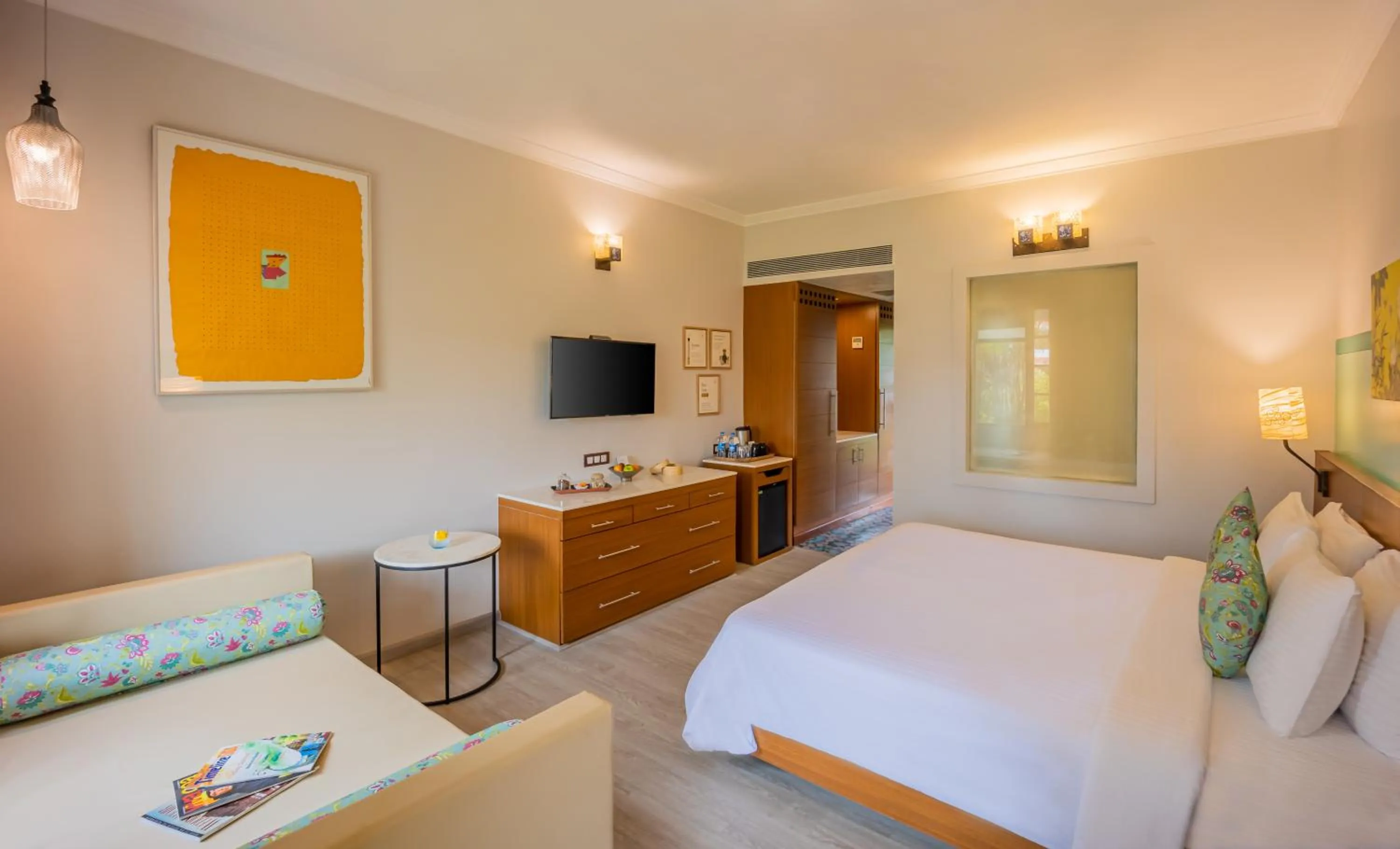 Bed in Heritage Village Resort & Spa Goa