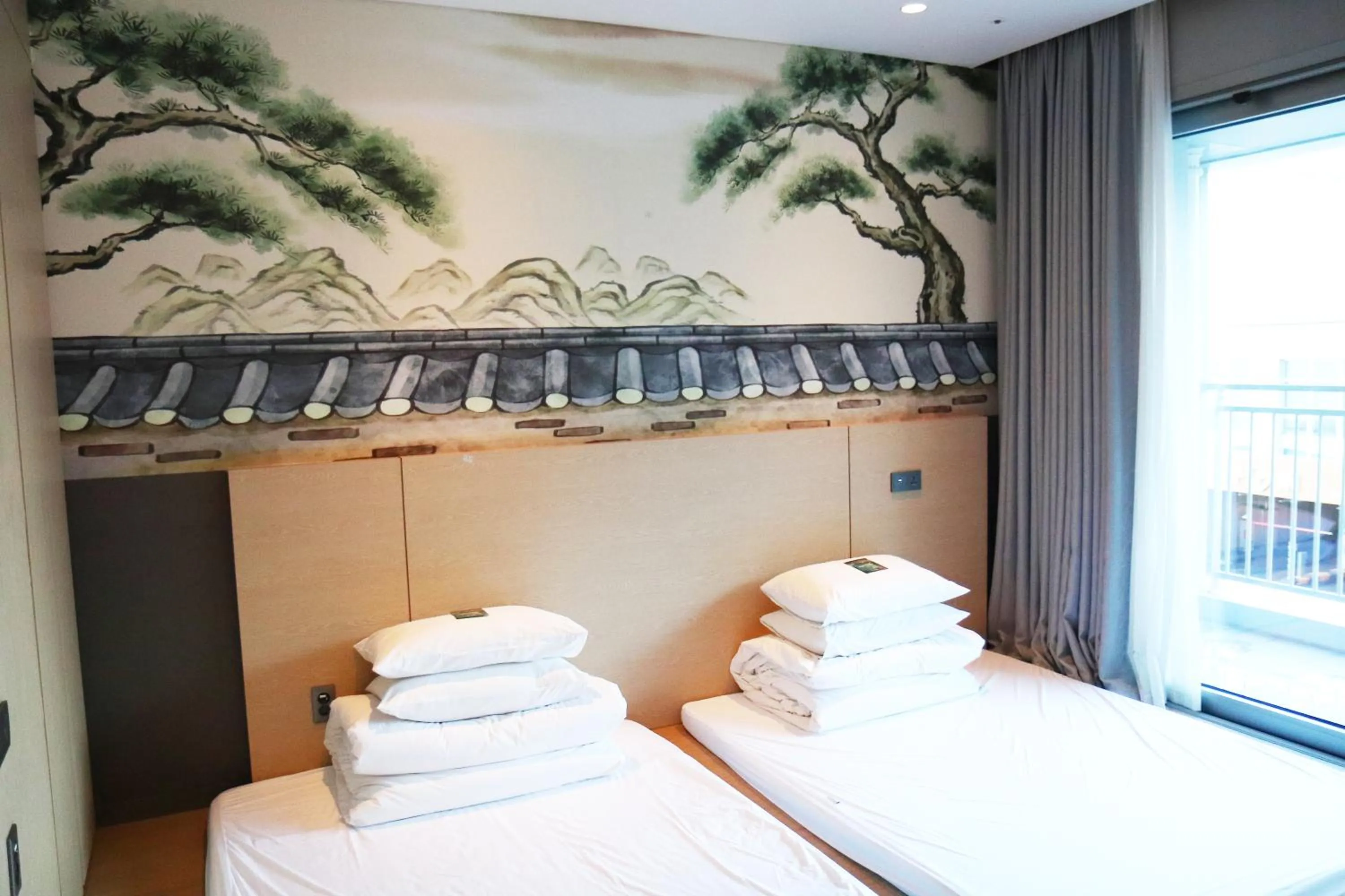 Decorative detail, Bed in St. John's Hotel