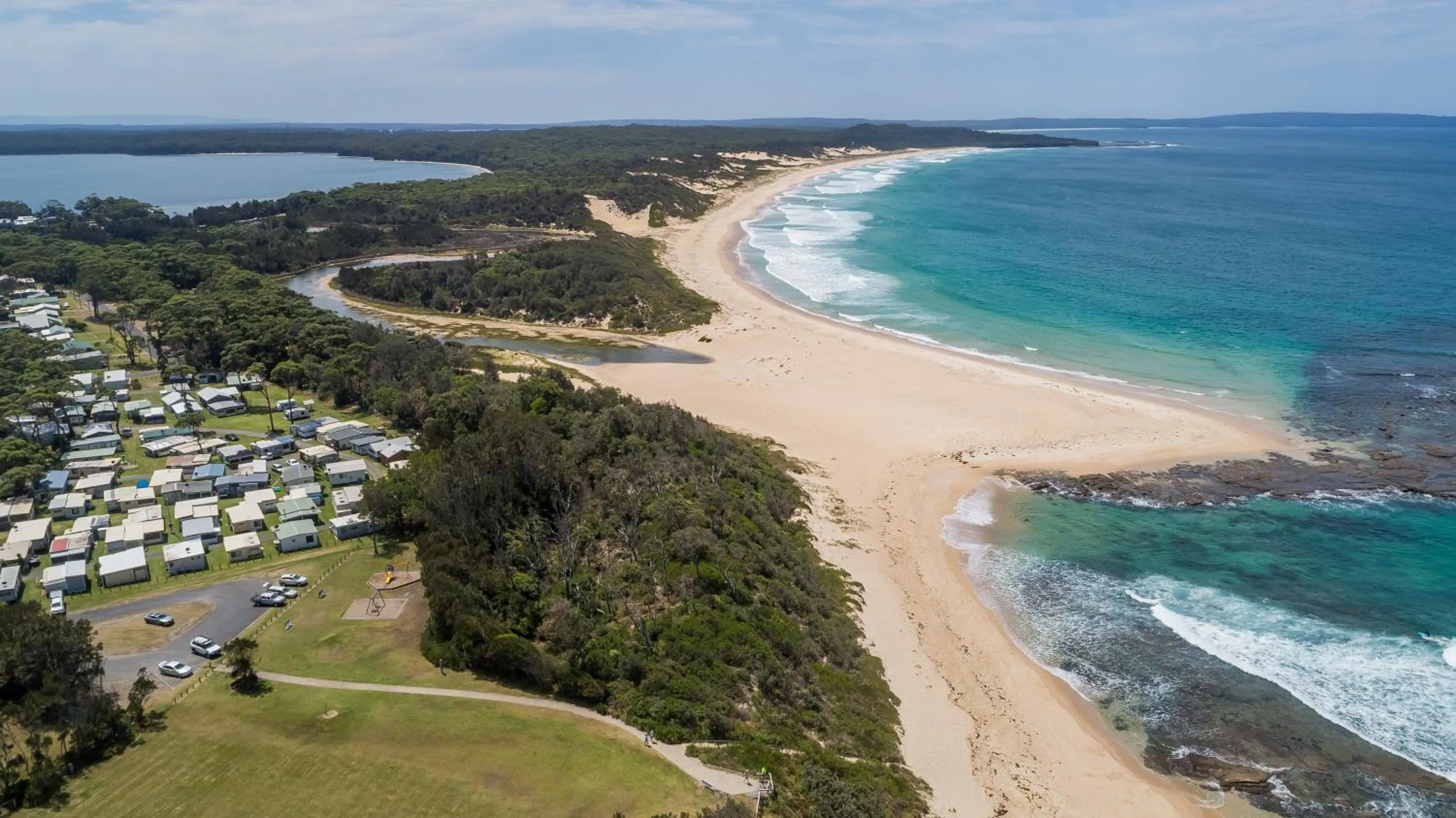 Bird's eye view in Surfside Cudmirrah Beach