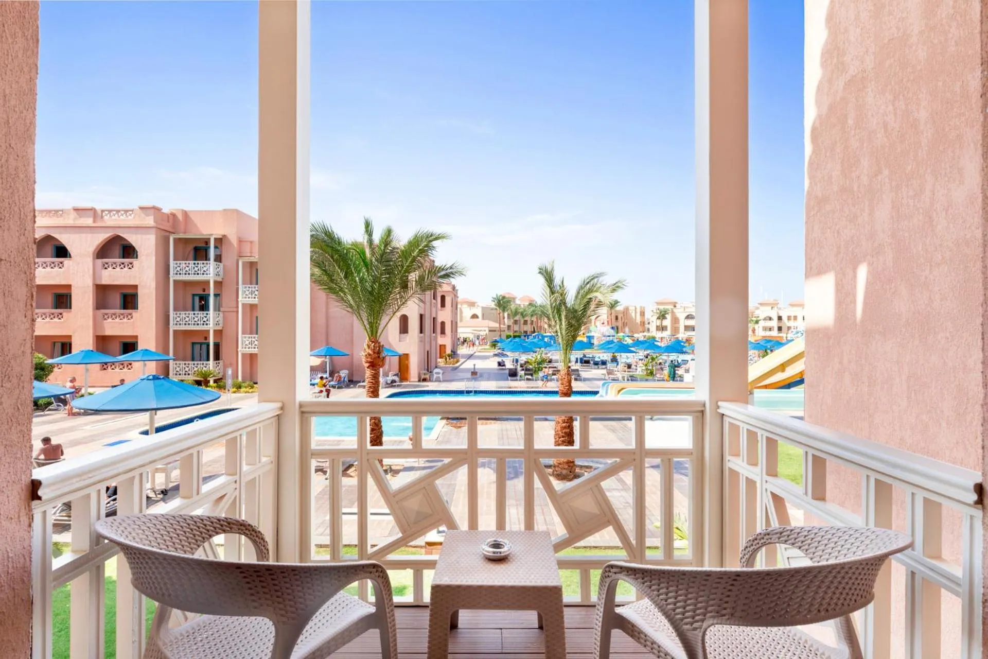 Balcony/Terrace in Pickalbatros Aqua Park Resort - Hurghada