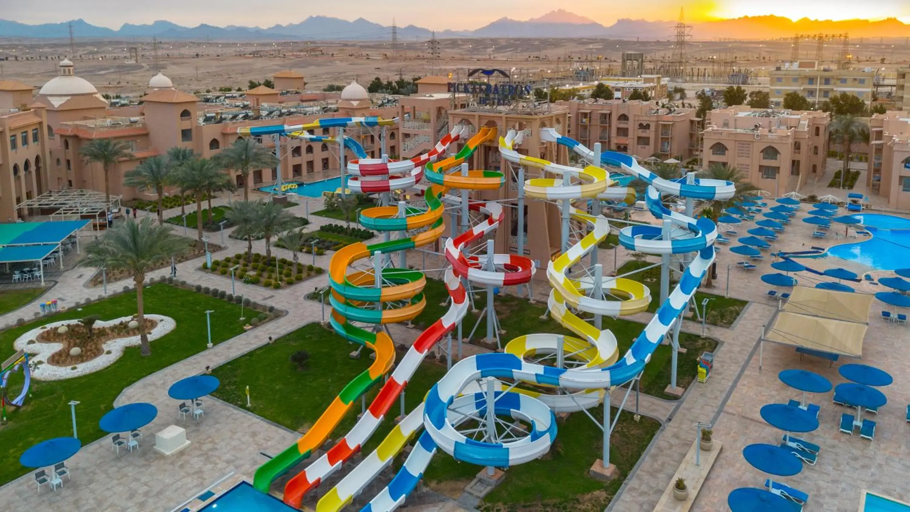 Bird's eye view in Pickalbatros Aqua Park Resort - Hurghada Bird's eye view in Pickalbatros Aqua Park Resort - Hurghada
