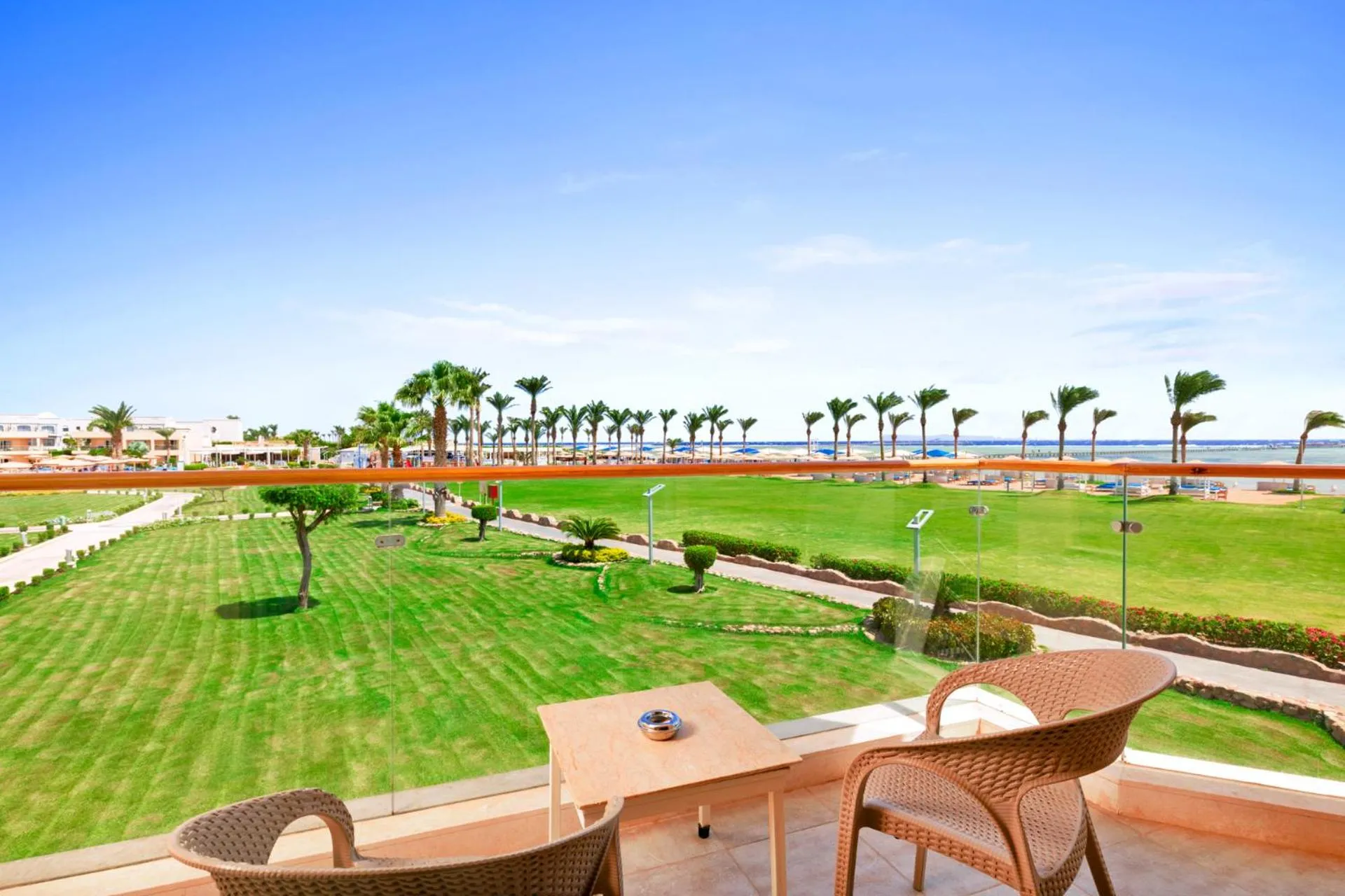 Balcony/Terrace in Pickalbatros Royal Moderna Sharm "Aqua Park"- All inclusive