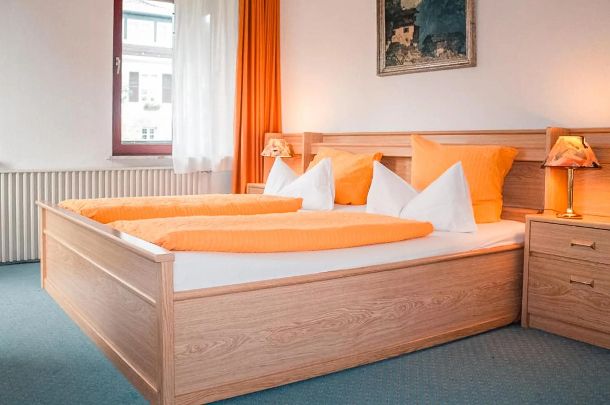Bed in Hotel Carlsruh