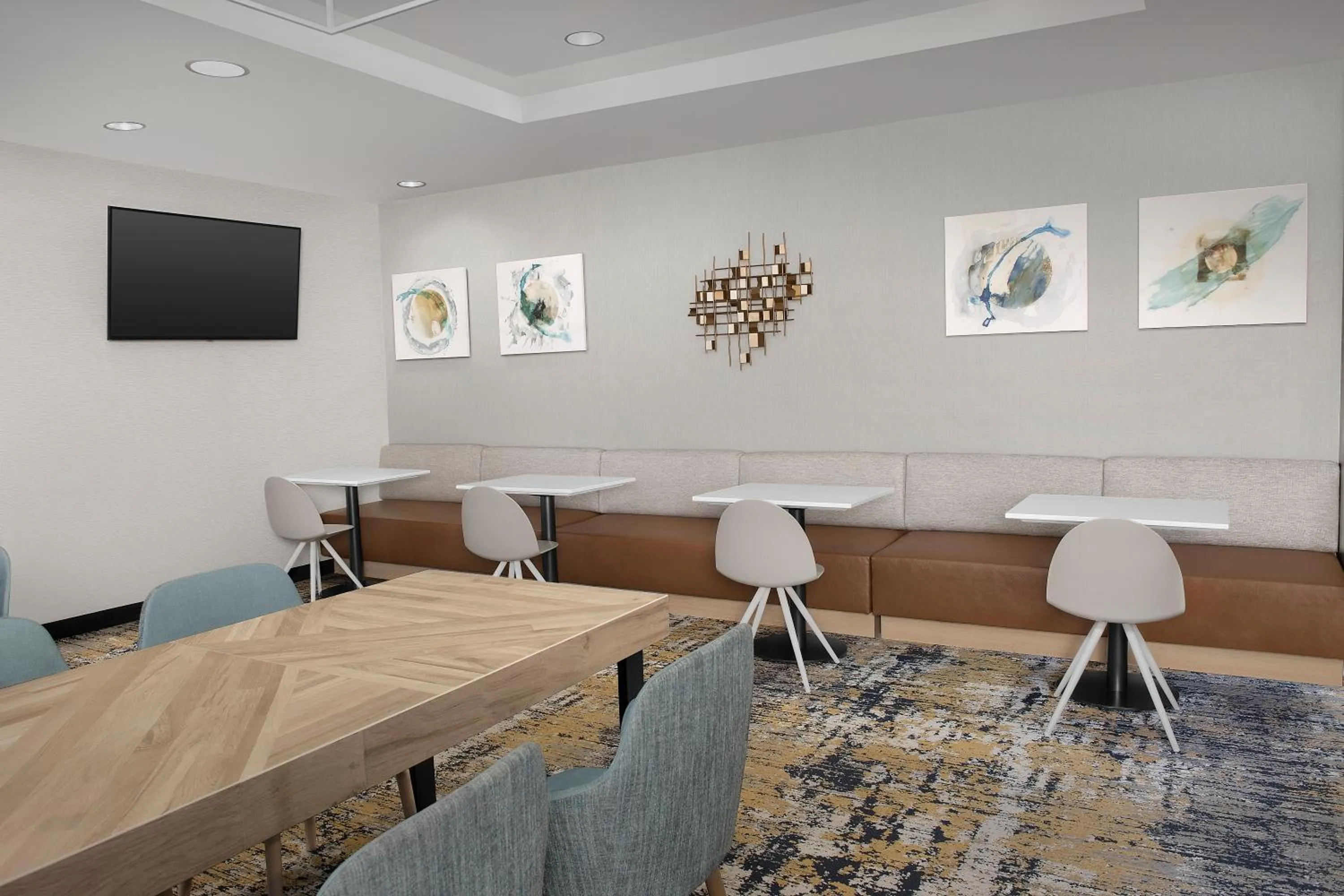 Seating area in TownePlace Suites Sacramento Cal Expo