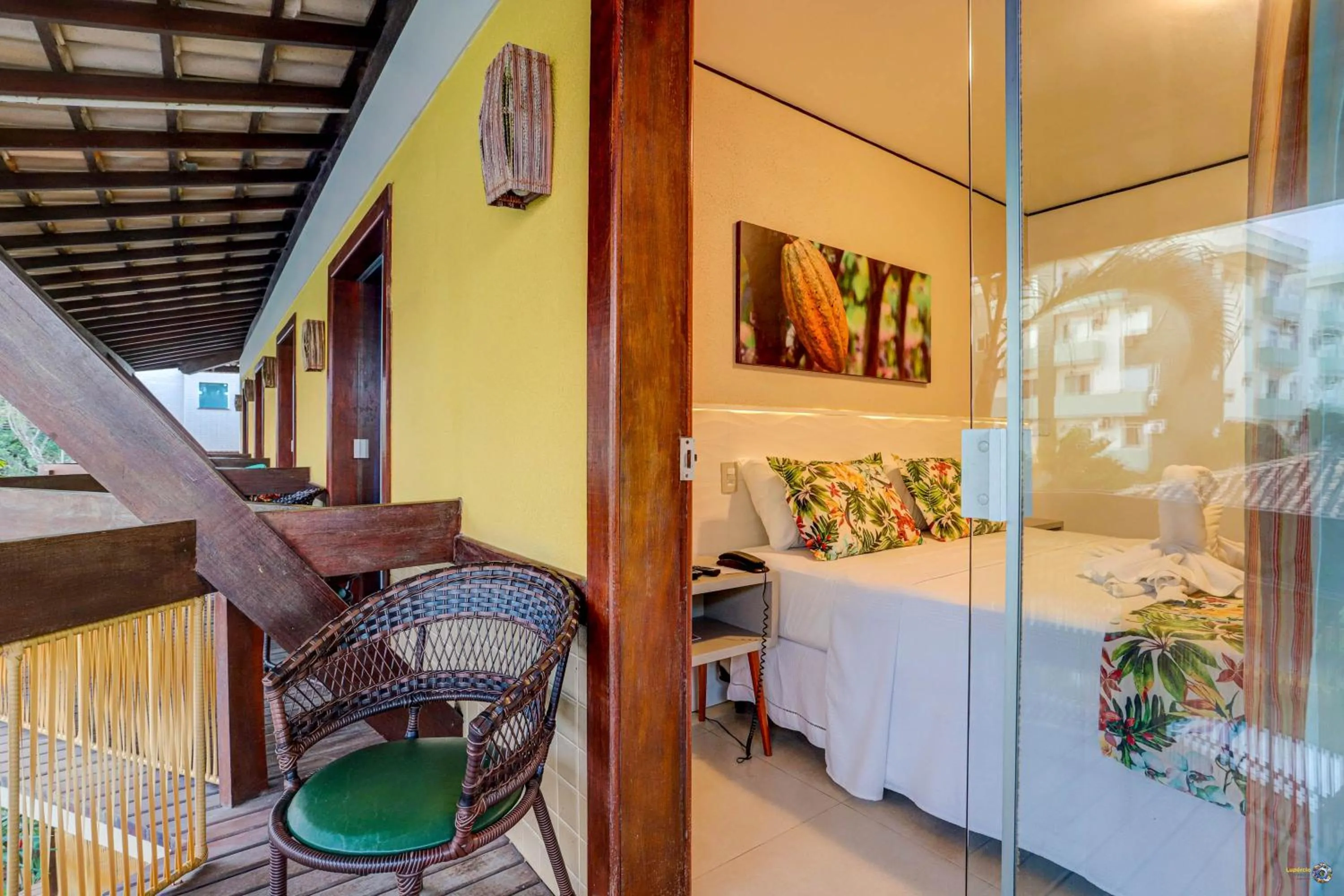 Patio, Bed in Pousada Praia Bela