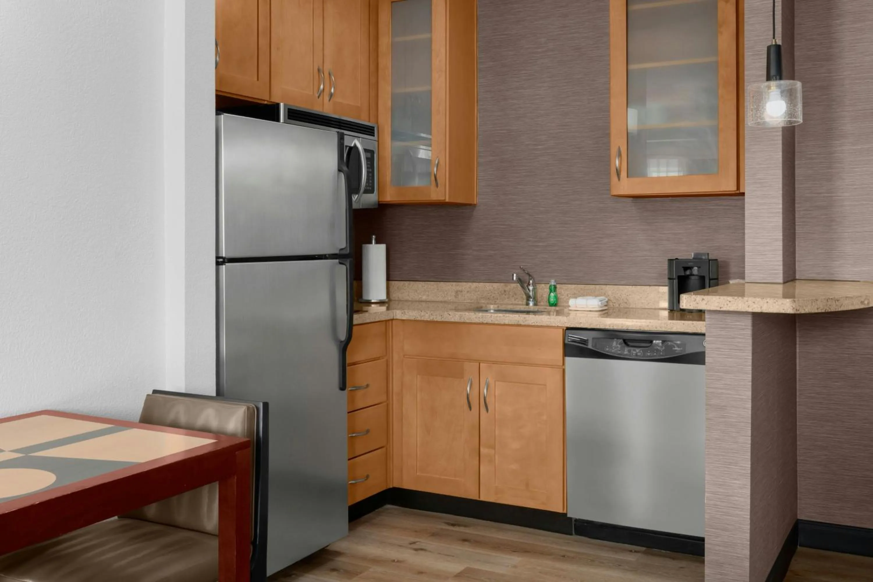 Kitchen or kitchenette in Residence Inn by Marriott San Antonio Six Flags at The RIM