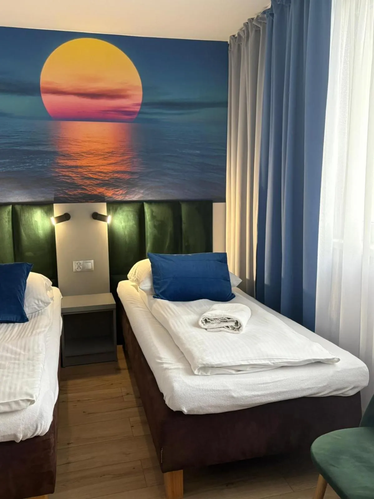 Bed in Hotel Pomorski