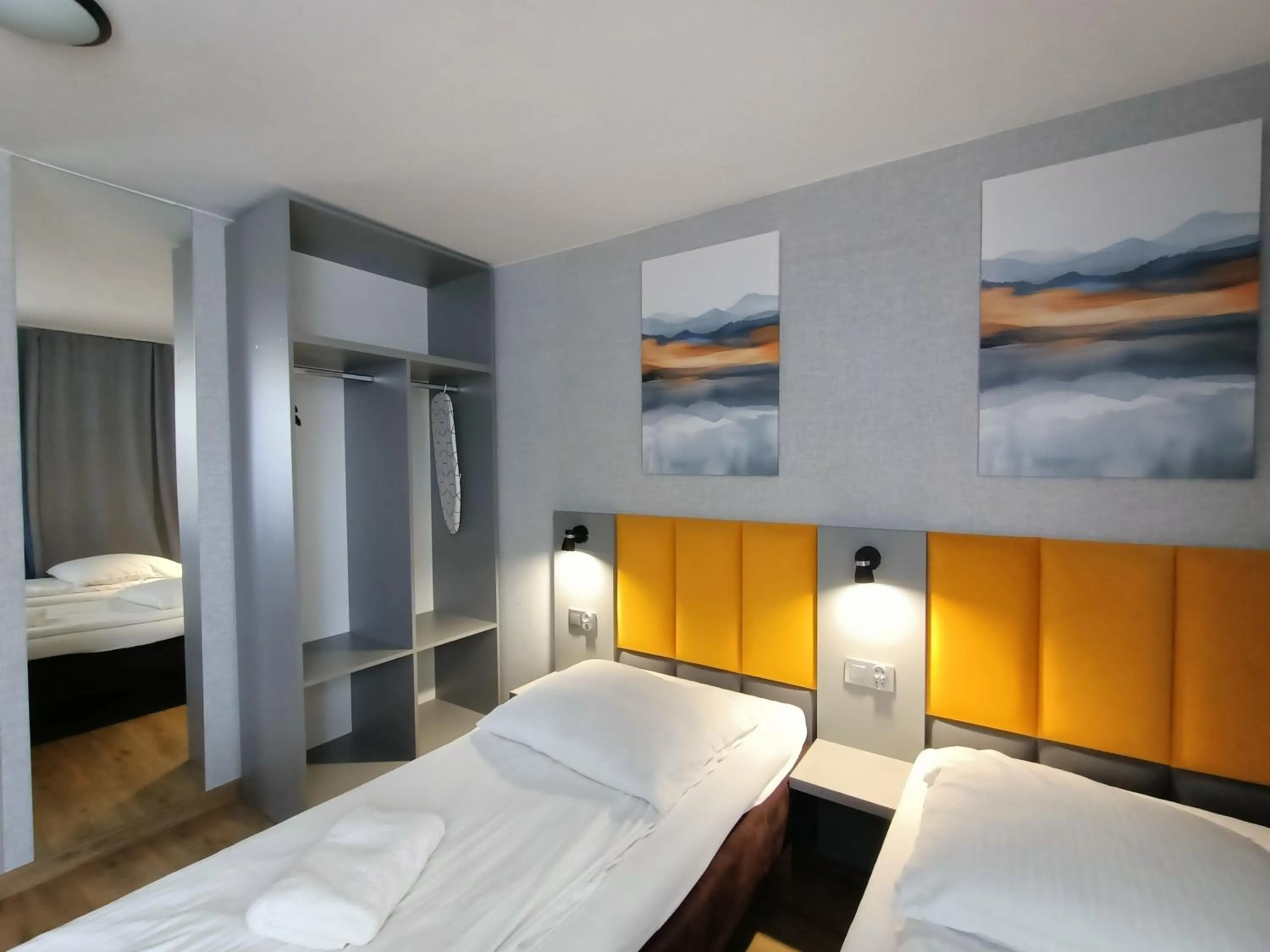 Bed in Hotel Pomorski