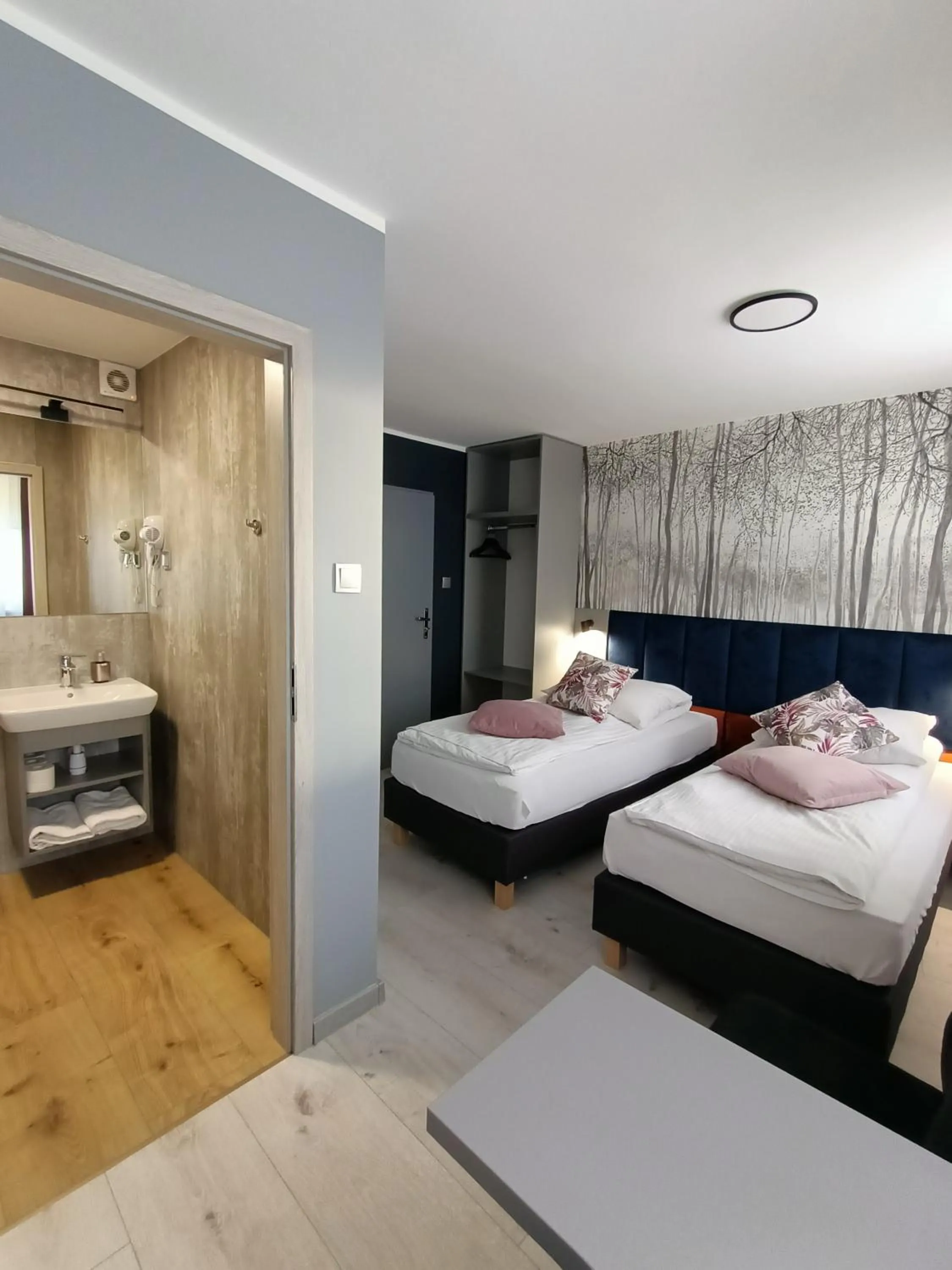 Bed in Hotel Pomorski