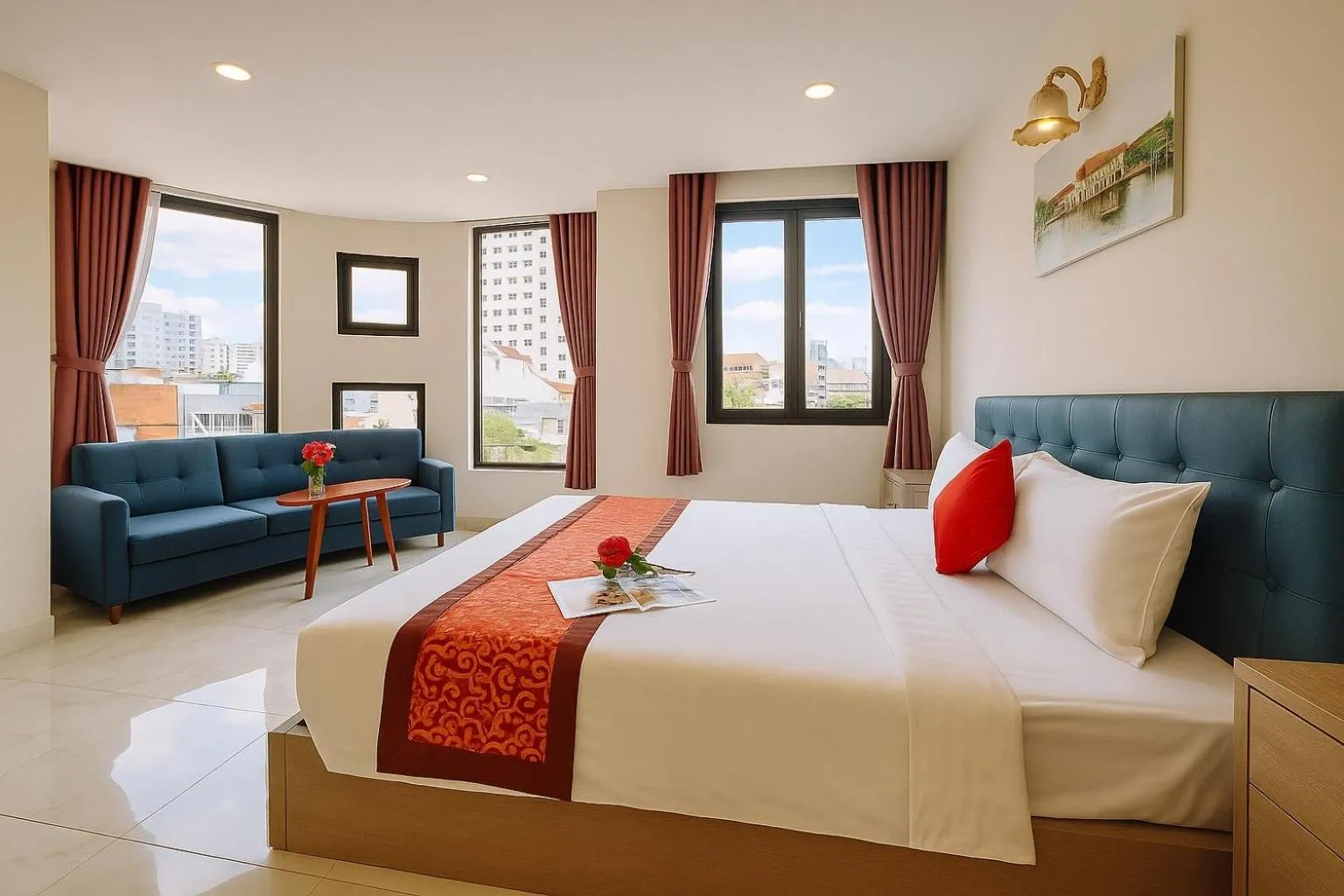 Bed in Green Star Hotel