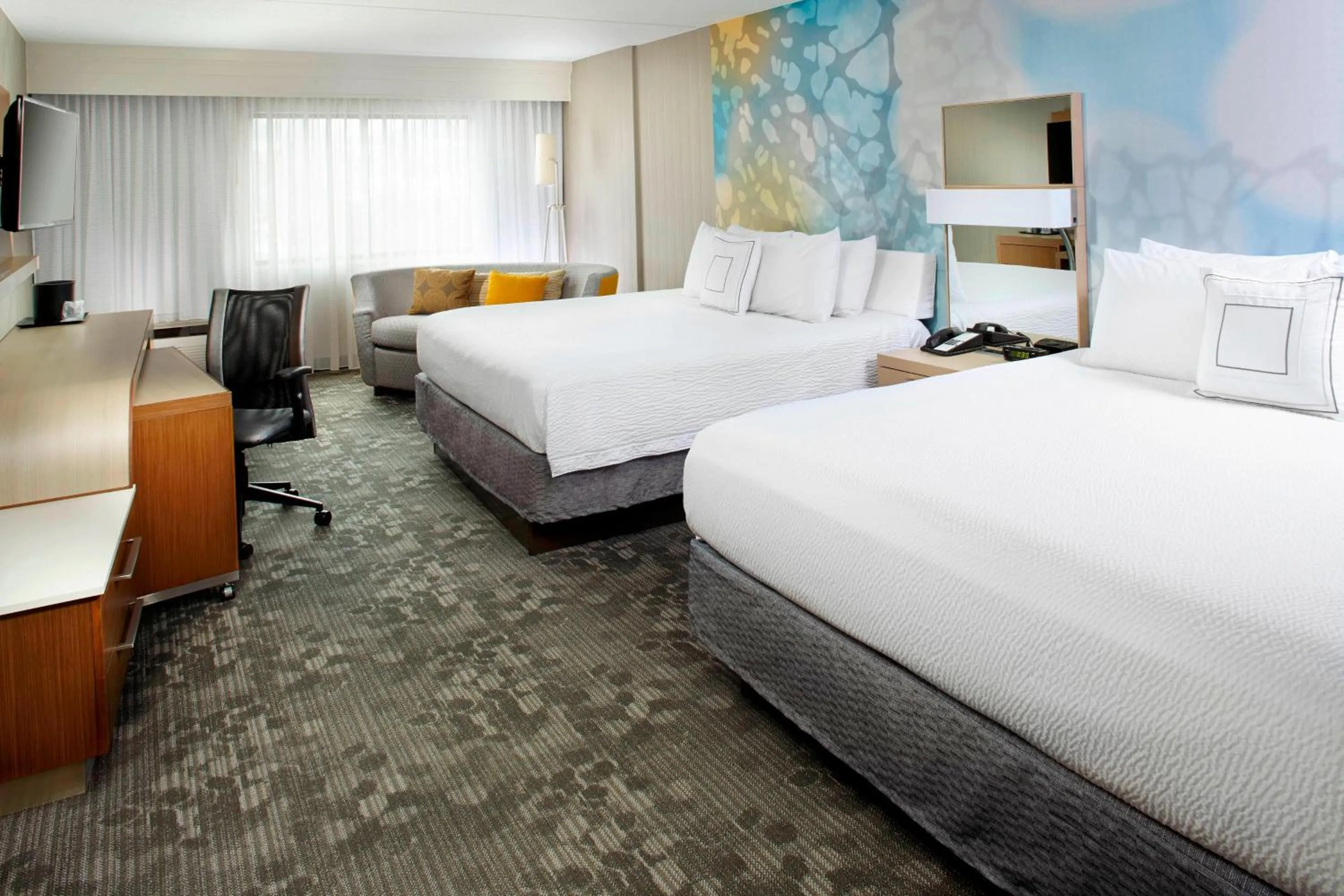 Photo of the whole room, Bed in Courtyard by Marriott State College