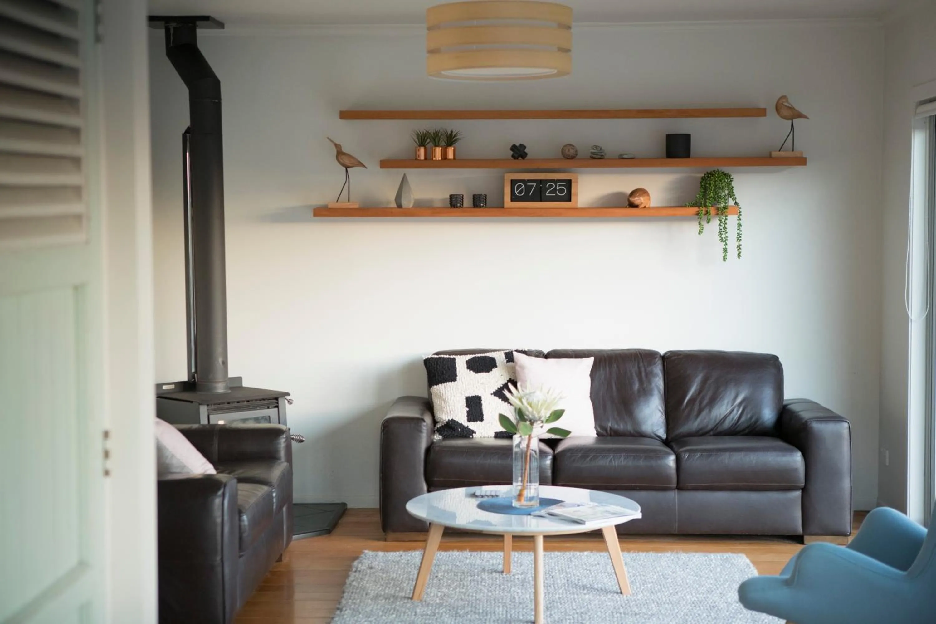 Living room in The Black Pearl, Waiheke Island