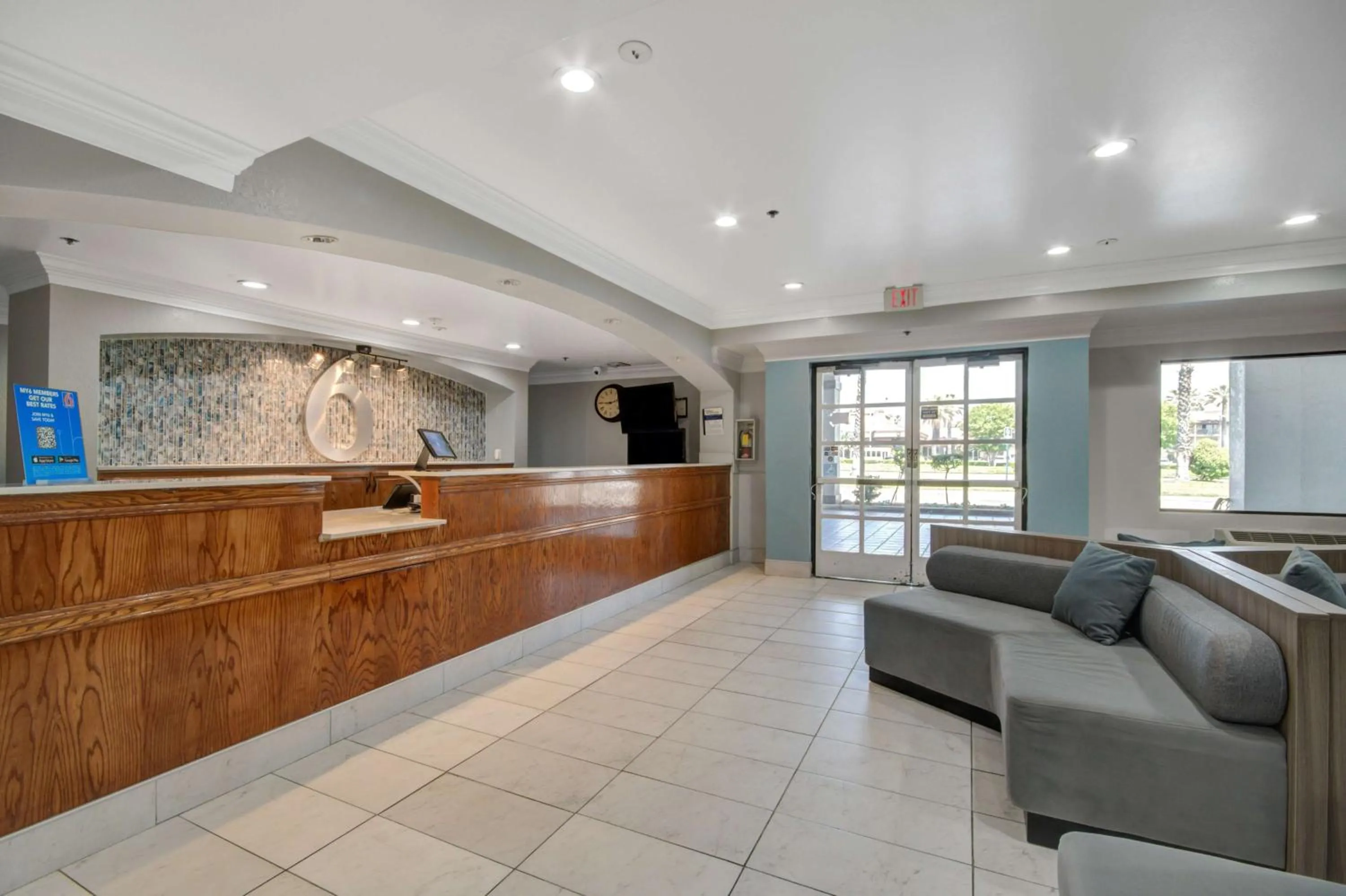 Lobby or reception, Lobby/Reception in Motel 6 Ontario, CA  Convention Center-Airport