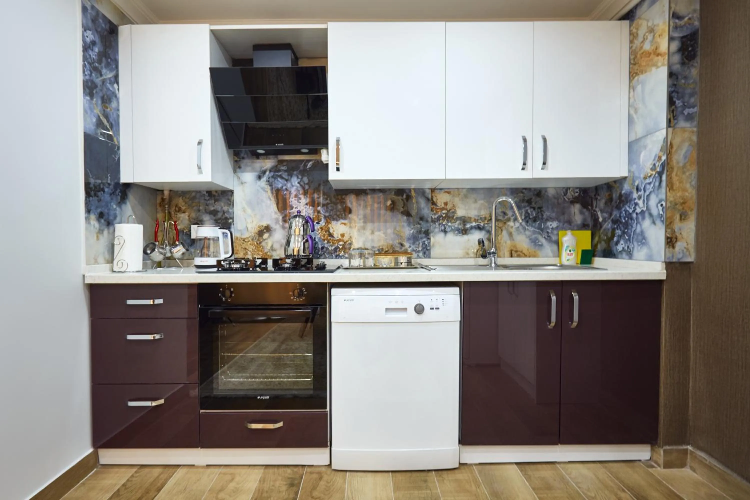 kitchen in Tarabya Suites