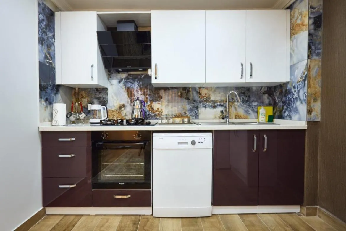 Kitchen or kitchenette in Tarabya Suites