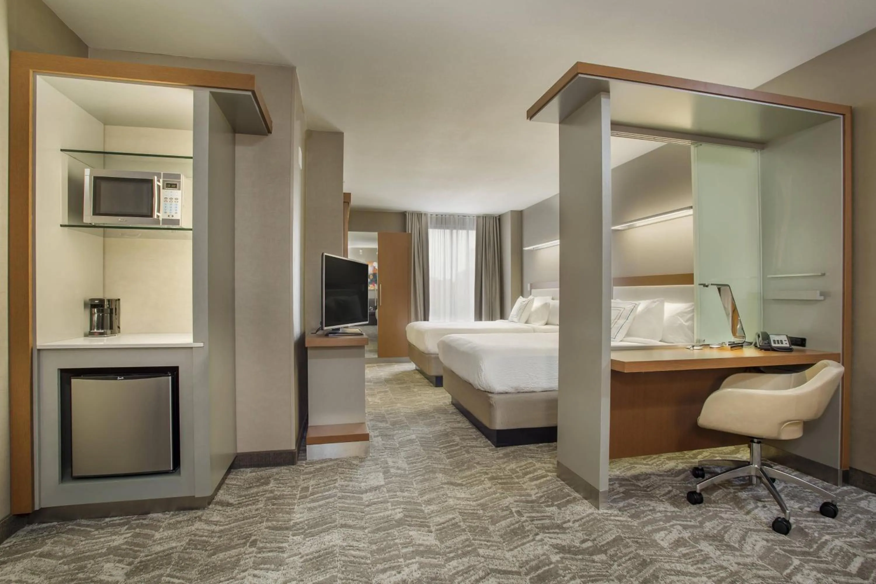Photo of the whole room, Bed in SpringHill Suites Louisville Downtown