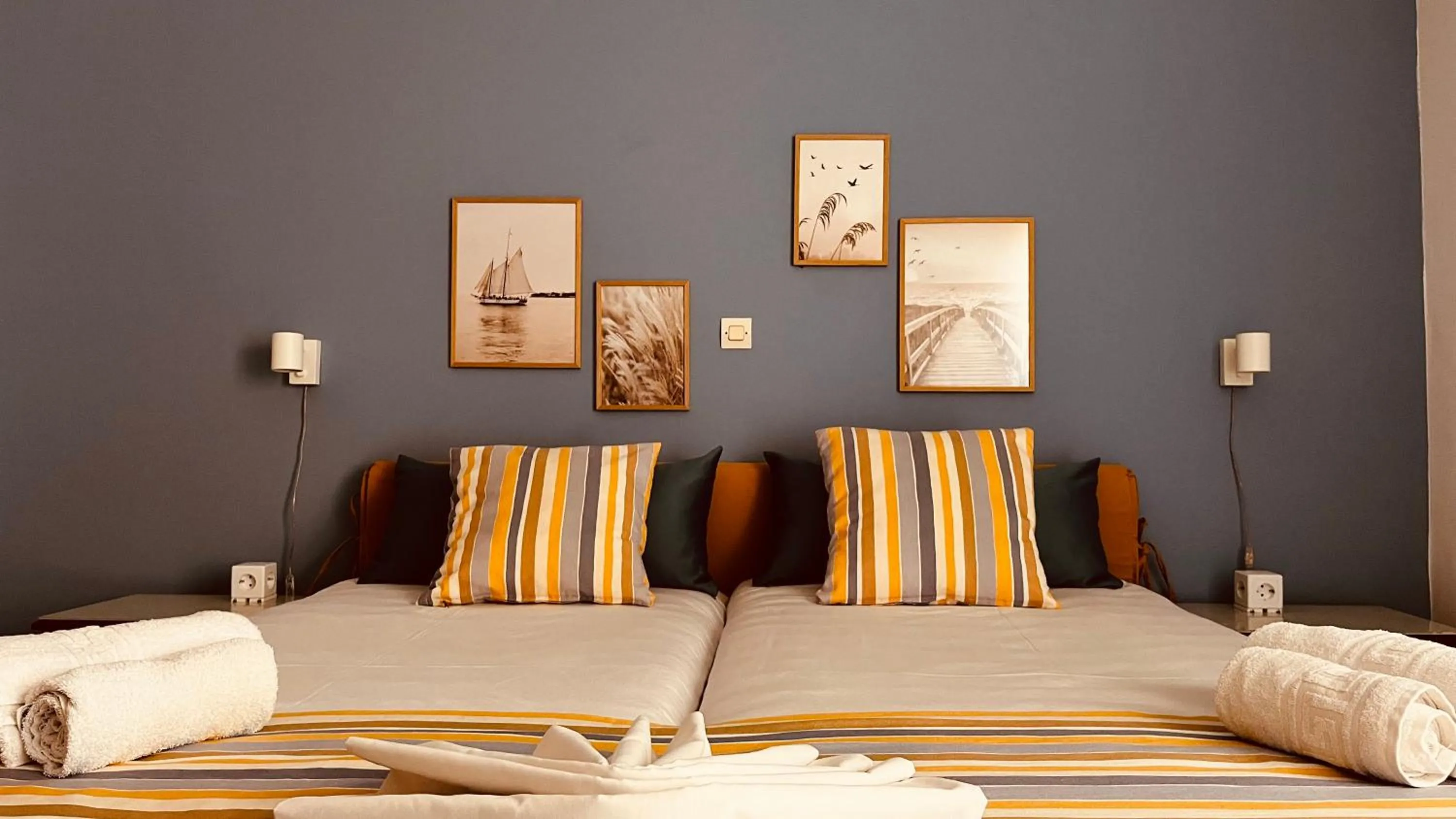 Bedroom, Bed in Michael Apartments