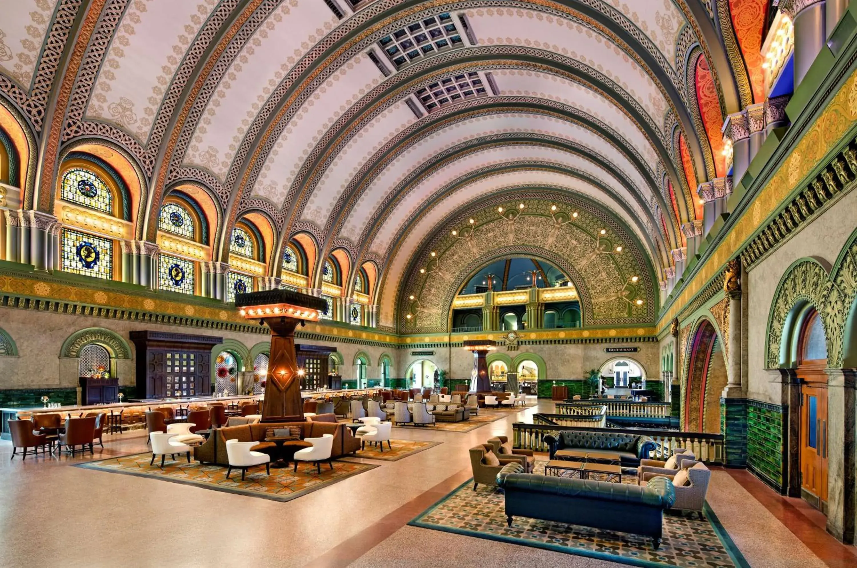 Lobby or reception in St. Louis Union Station Hotel, Curio Collection by Hilton Lobby or reception in St. Louis Union Station Hotel, Curio Collection by Hilton
