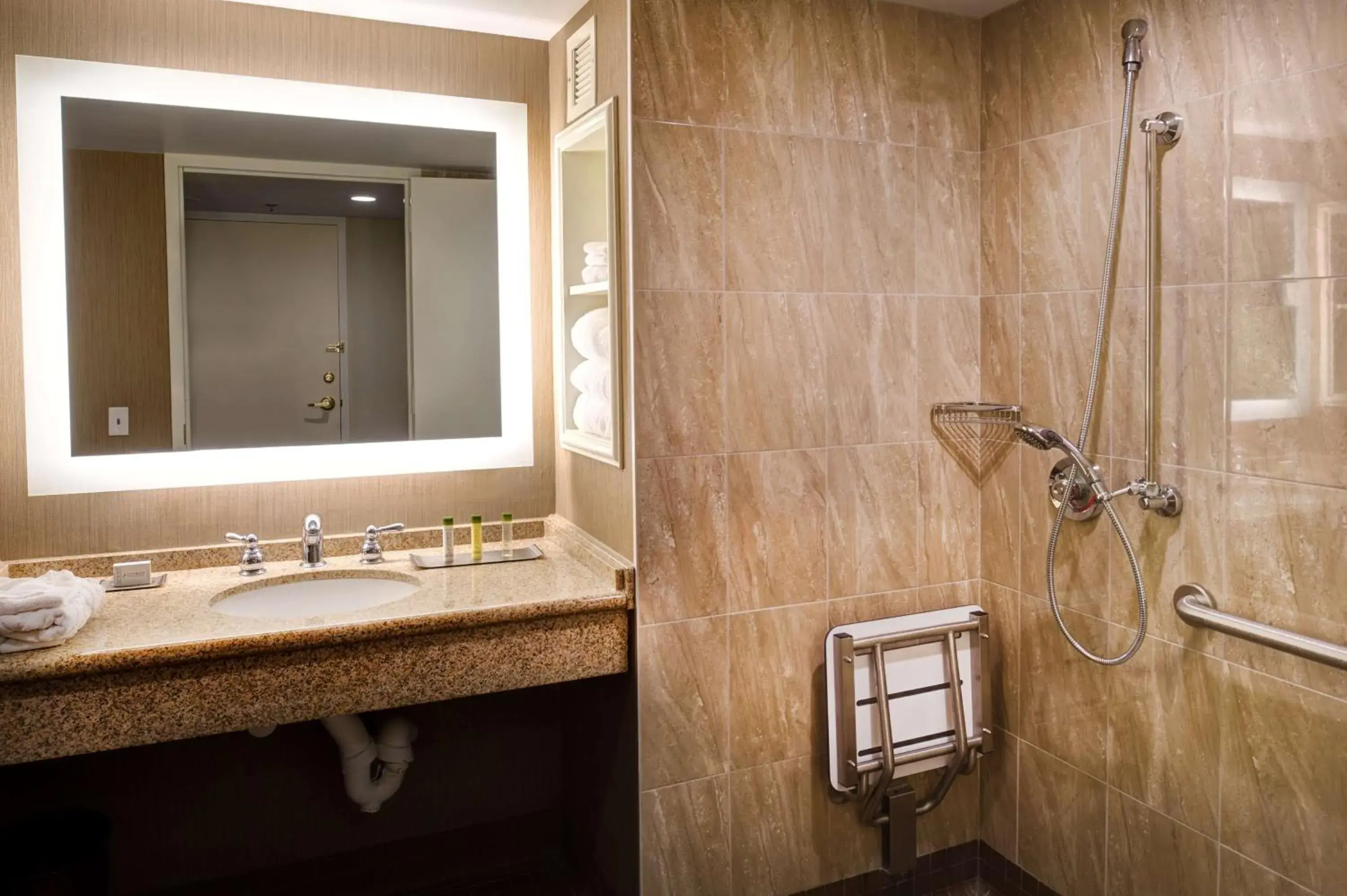 Deluxe King Room with Roll-In Shower - single occupancy - Mobility/Hearing Access in St. Louis Union Station Hotel, Curio Collection by Hilton Deluxe King Room with Roll-In Shower - single occupancy - Mobility/Hearing Access in St. Louis Union Station Hotel, Curio Collection by Hilton