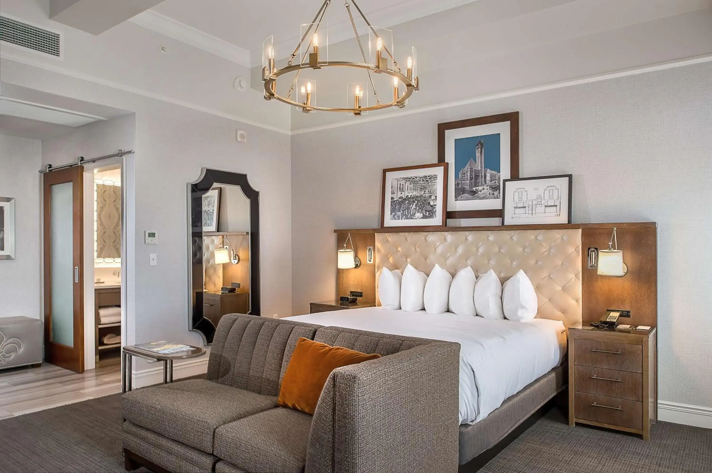 Bed in St. Louis Union Station Hotel, Curio Collection by Hilton Bed in St. Louis Union Station Hotel, Curio Collection by Hilton