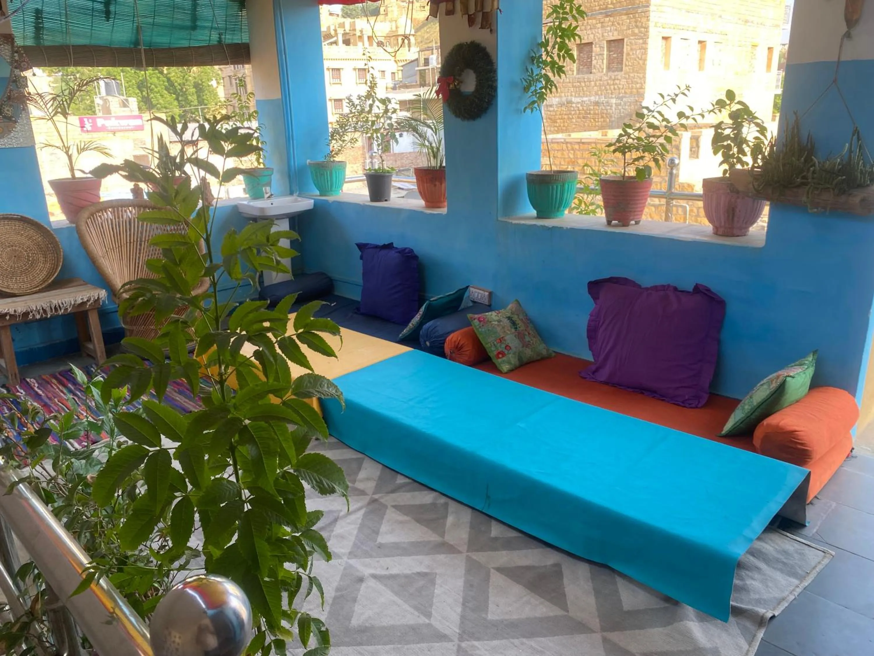 Patio in Blue Eye Hostel