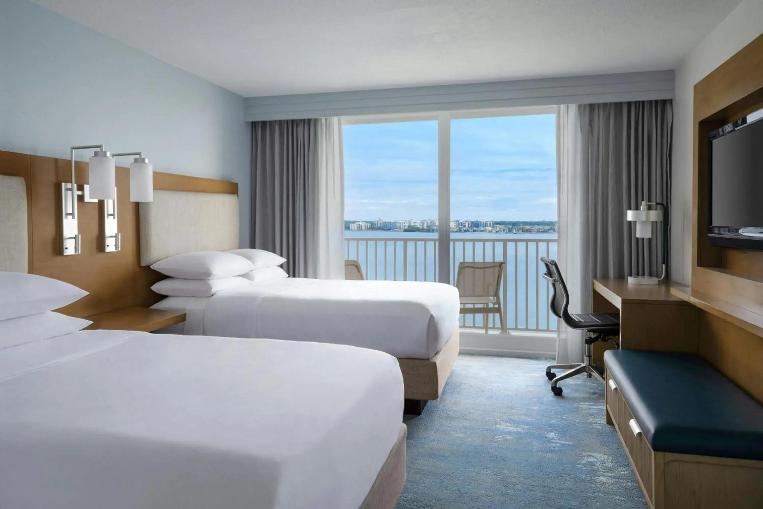1 Bedroom 2 room Suite, 2 Double, Sofa Bed, High Floor, Waterfront View, Balcony in Clearwater Beach Marriott Resort on Sand Key 1 Bedroom 2 room Suite, 2 Double, Sofa Bed, High Floor, Waterfront View, Balcony in Clearwater Beach Marriott Resort on Sand Key