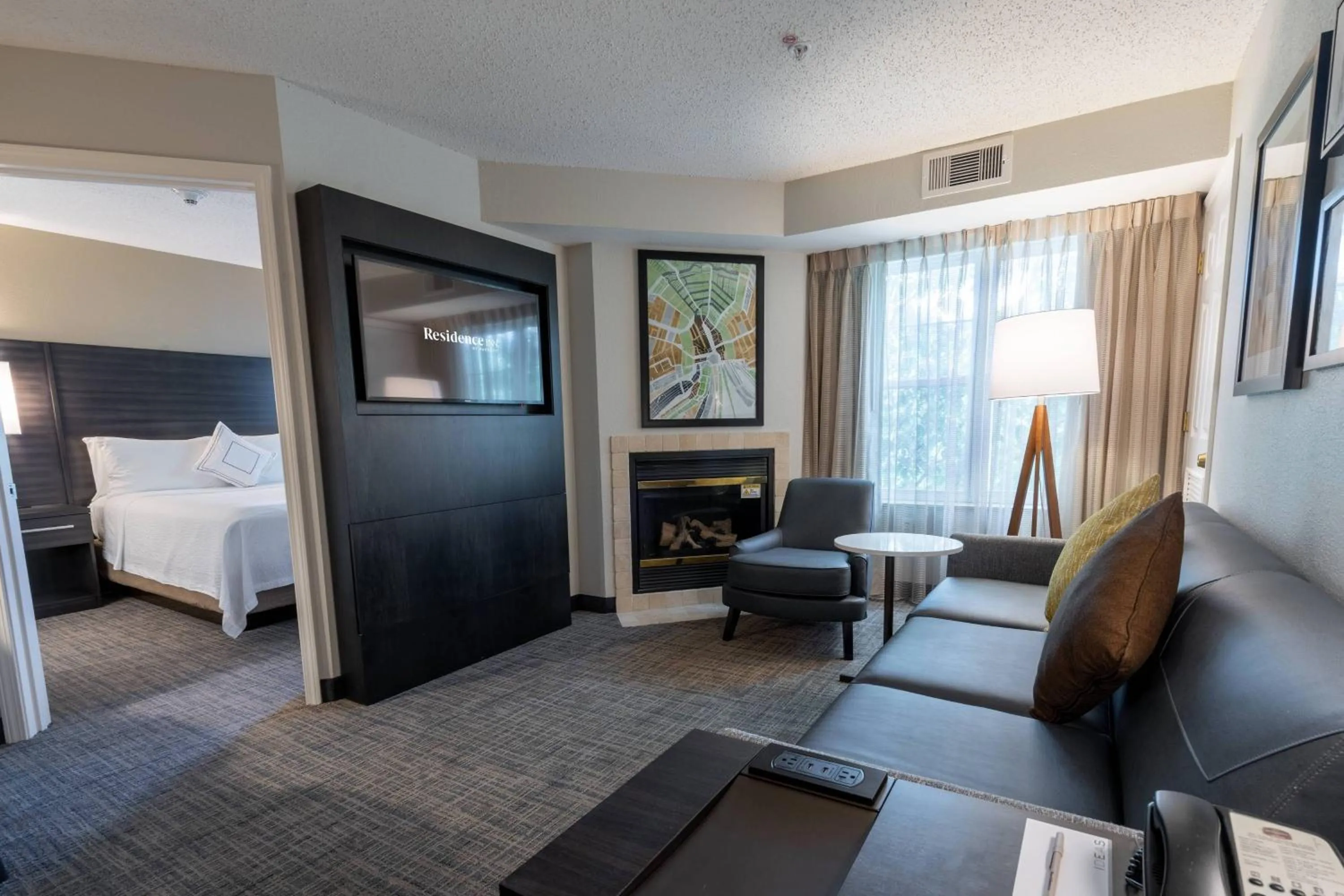 Living room, Bed in Residence Inn by Marriott Princeton at Carnegie Center