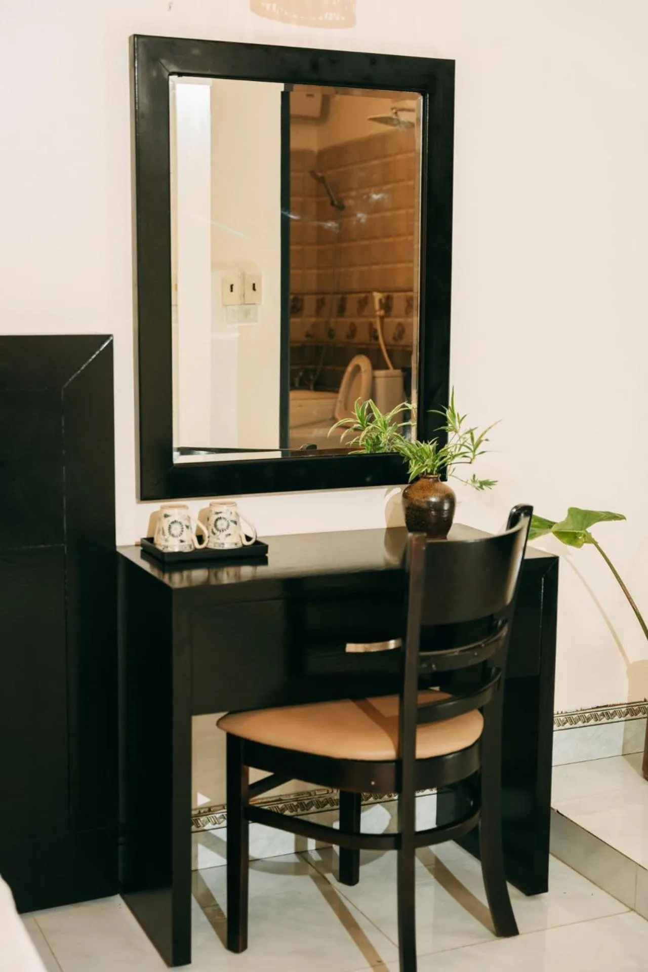 Seating area in Trang An Heritage Garden