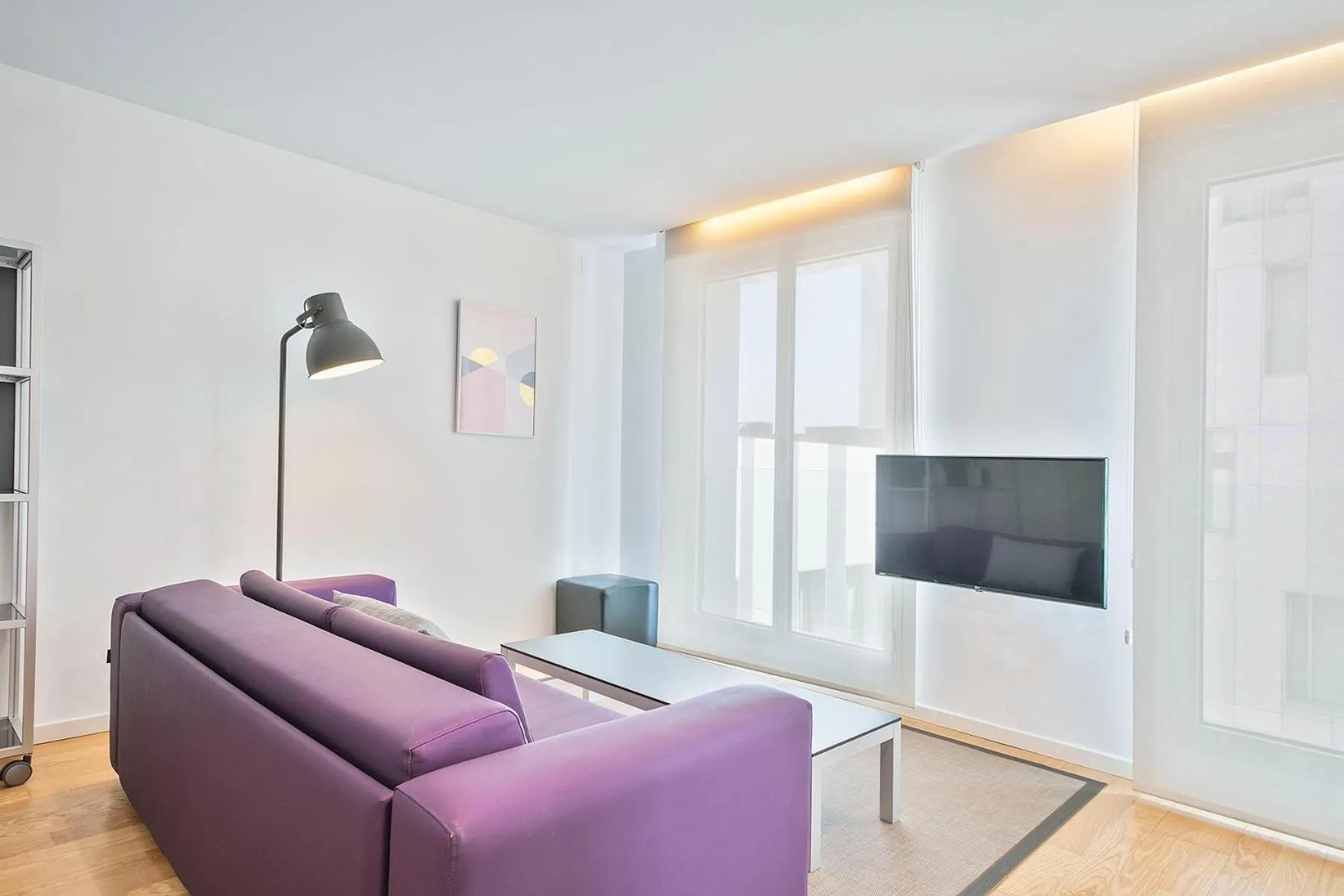 Living room in Lugaris Beach Apartments