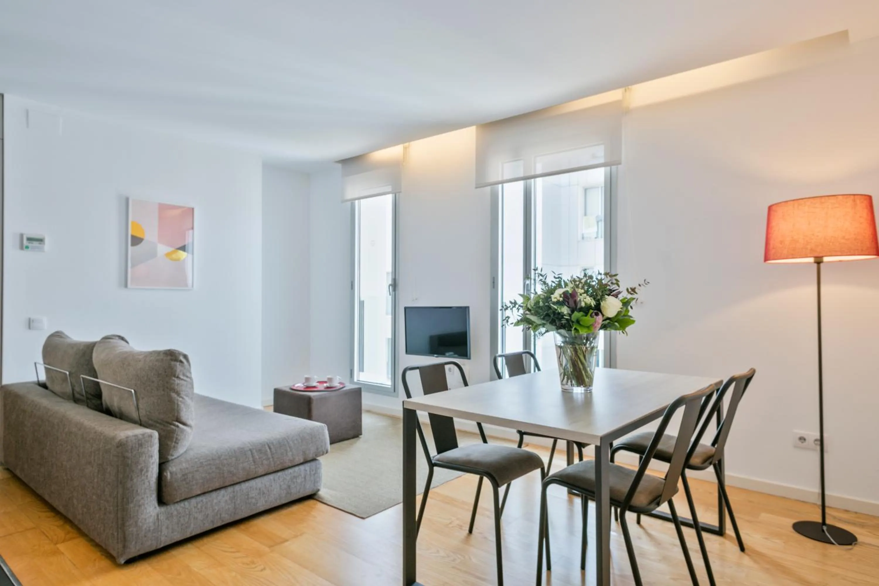 Living room in Lugaris Beach Apartments