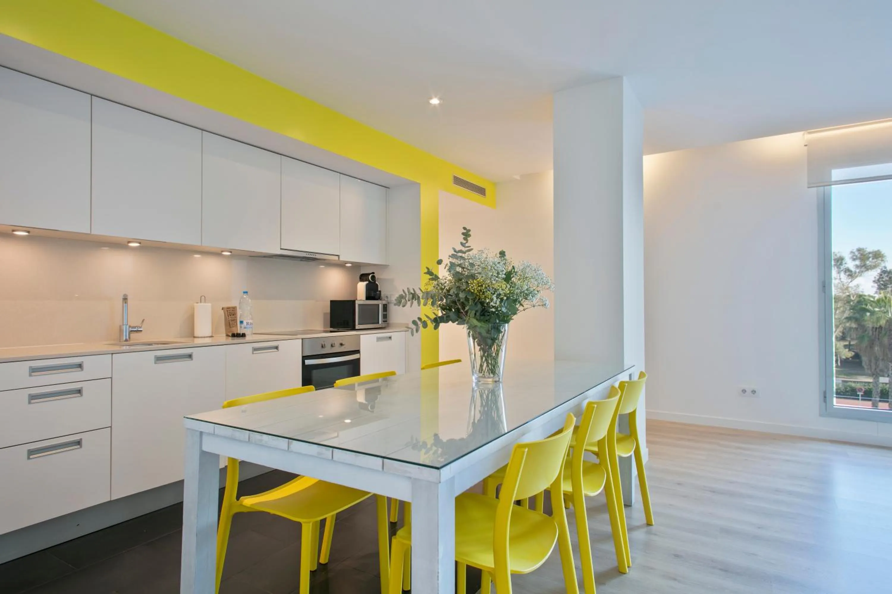 Living room in Lugaris Beach Apartments