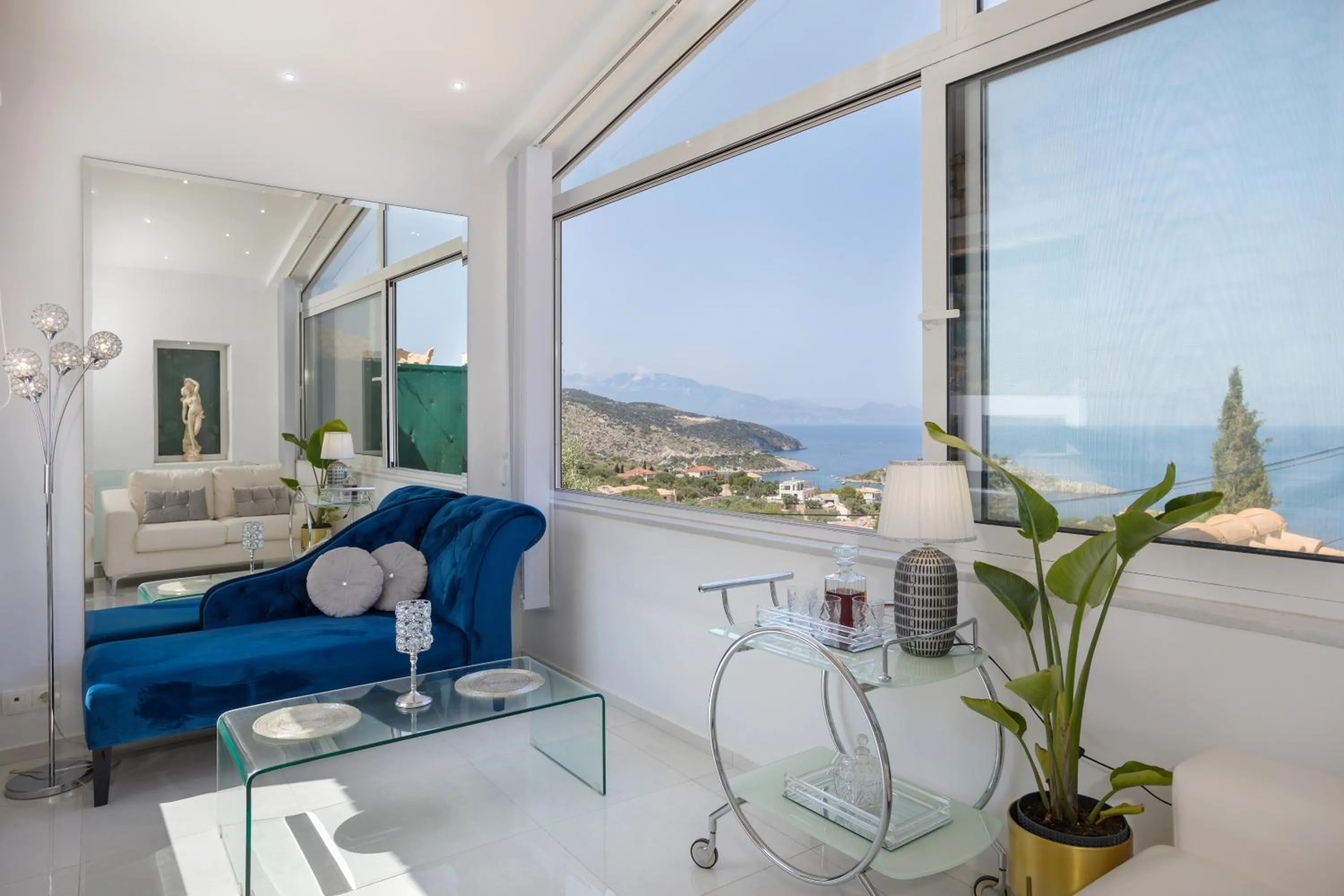 Living room in Dion Villa Zakynthos Greece